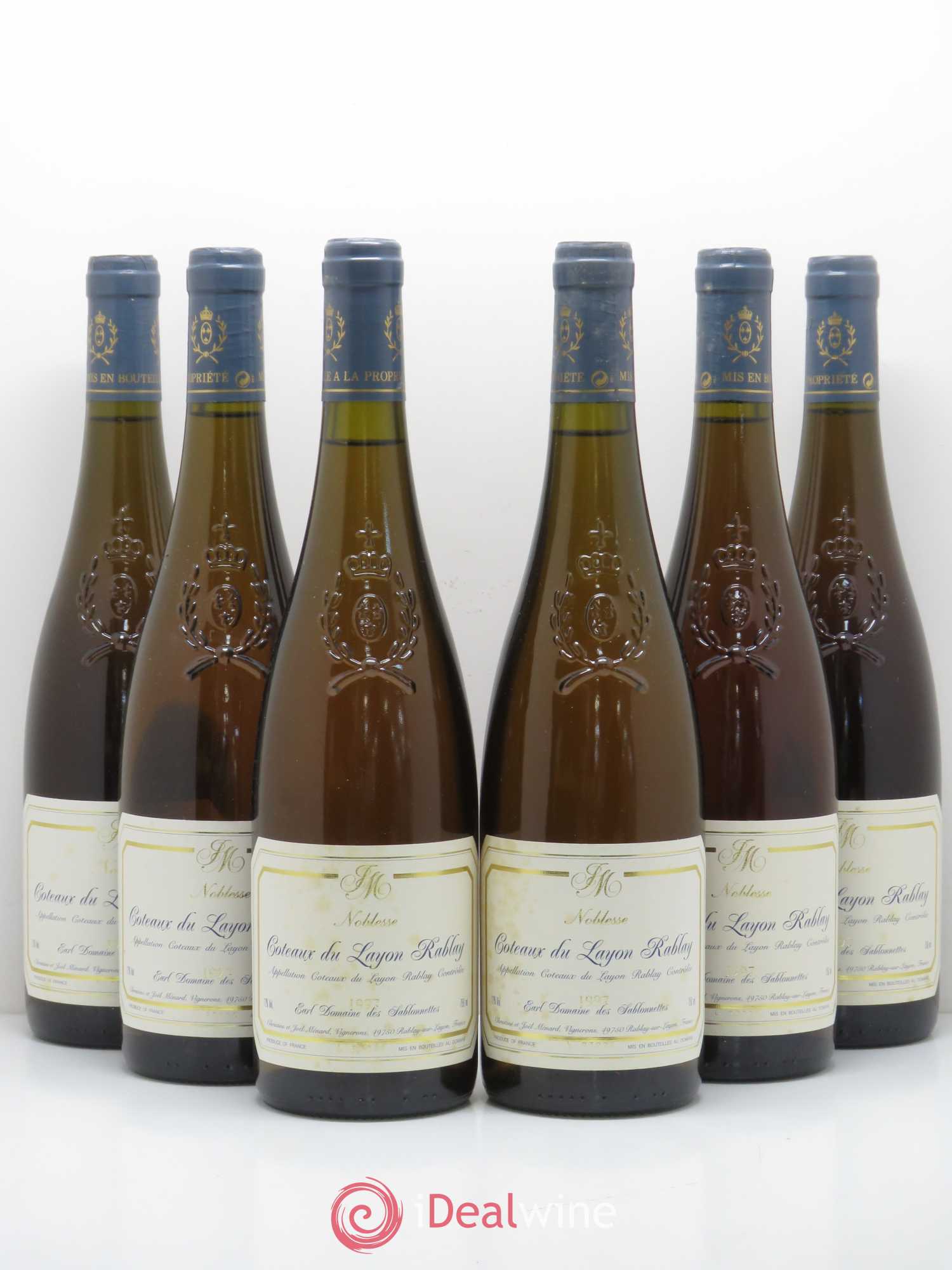 Coteaux du Layon Rablay Noblesse Domaine des Sablonnettes J. Ménard 1997 - Lotto di 6 bottiglie - 0