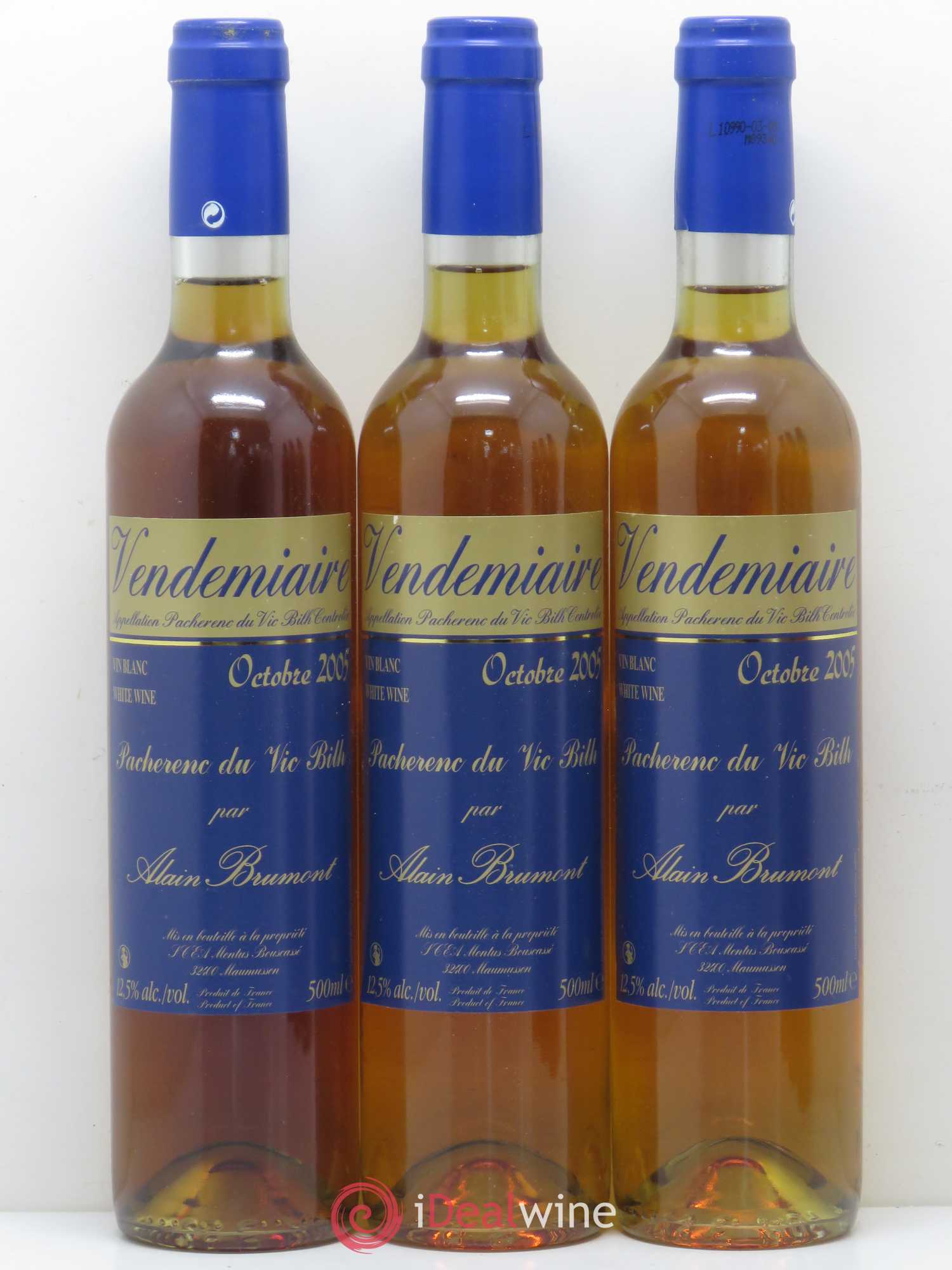 Pacherenc du Vic-Bilh Château Bouscassé Vendemiaire Alain Brumont 2005 - Lotto di 6 bottiglie - 1
