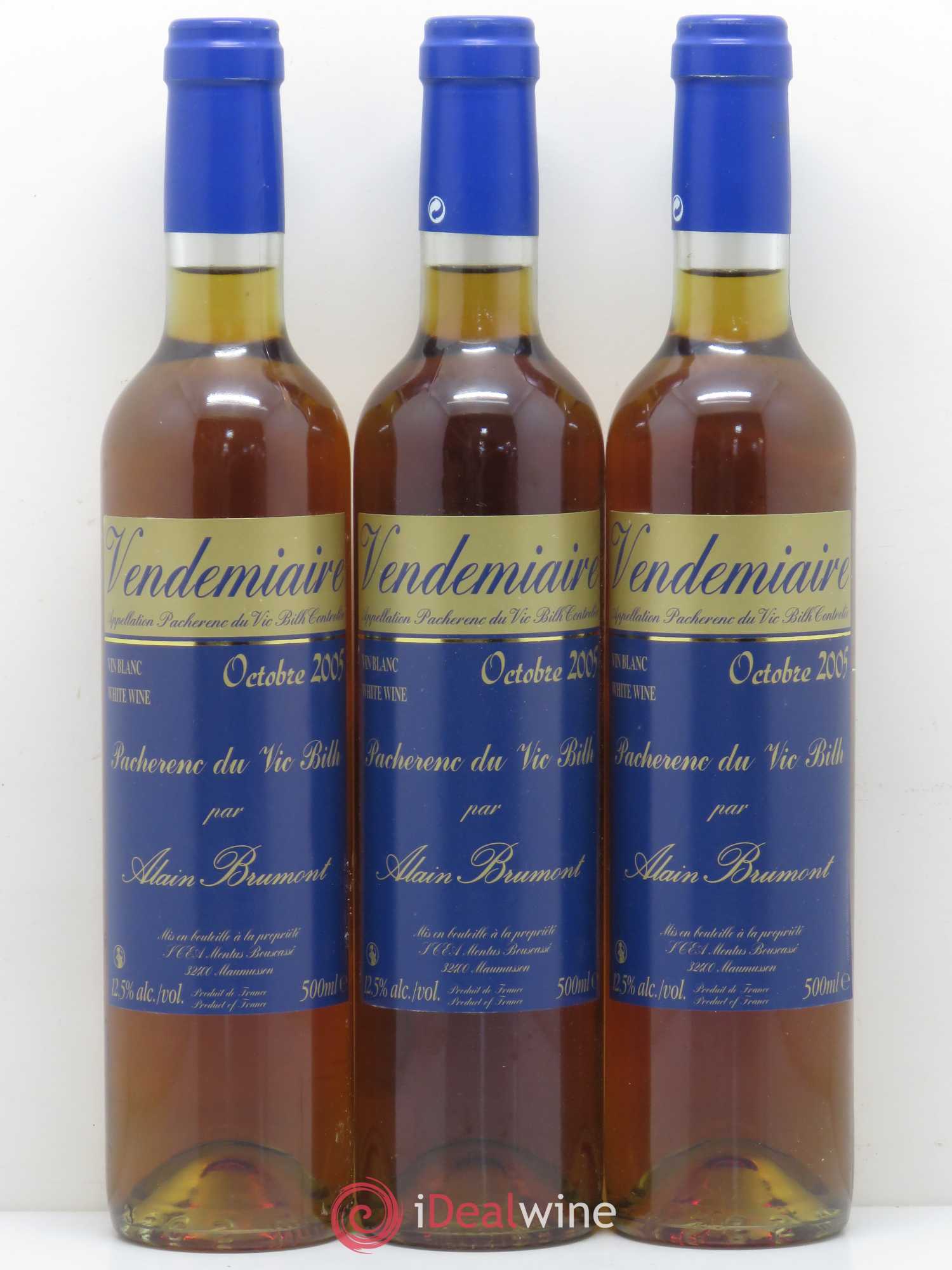 Pacherenc du Vic-Bilh Château Bouscassé Vendemiaire Alain Brumont 2005 - Lotto di 6 bottiglie - 2
