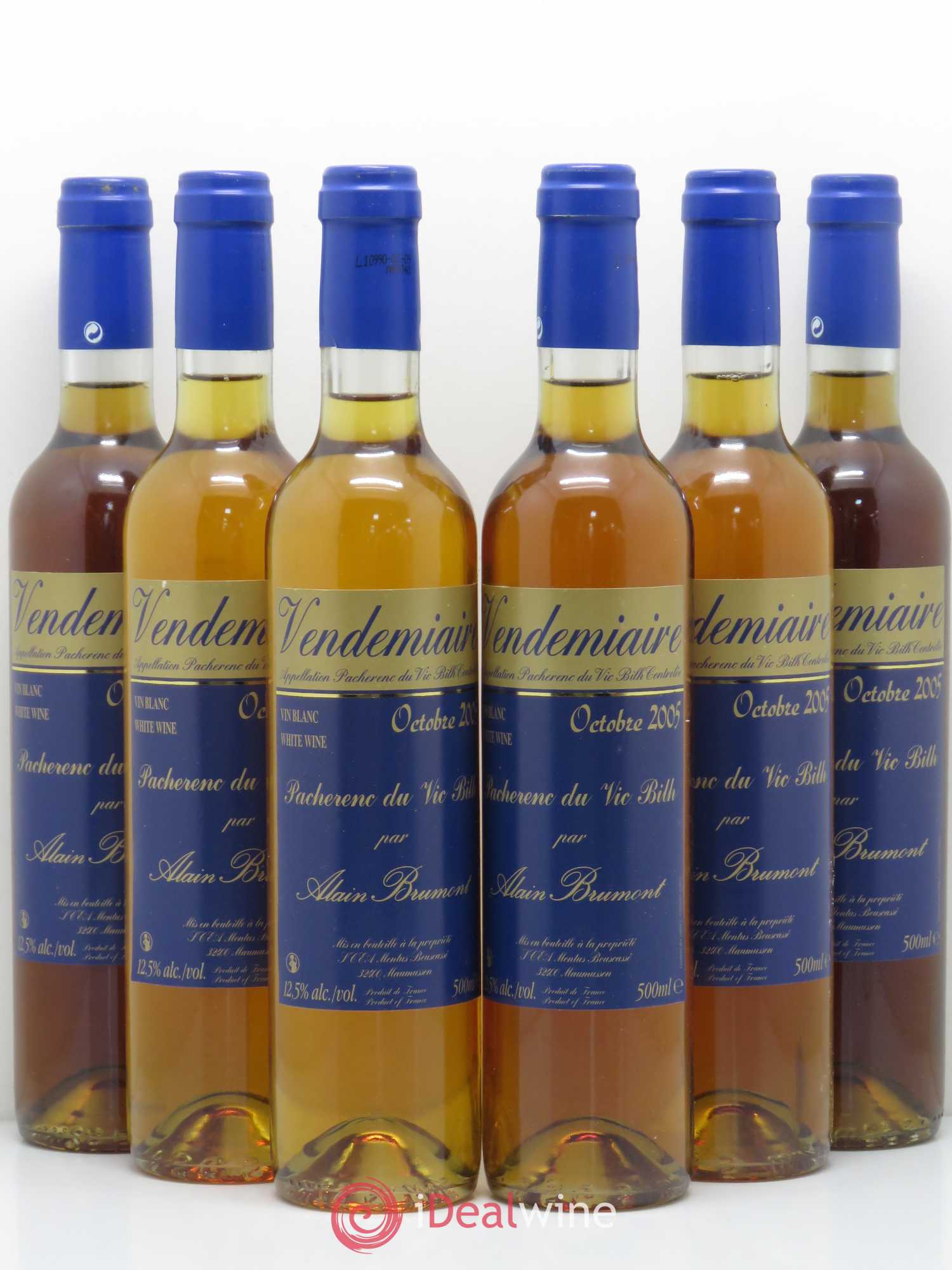 Pacherenc du Vic-Bilh Château Bouscassé Vendemiaire Alain Brumont 2005 - Lotto di 6 bottiglie - 0
