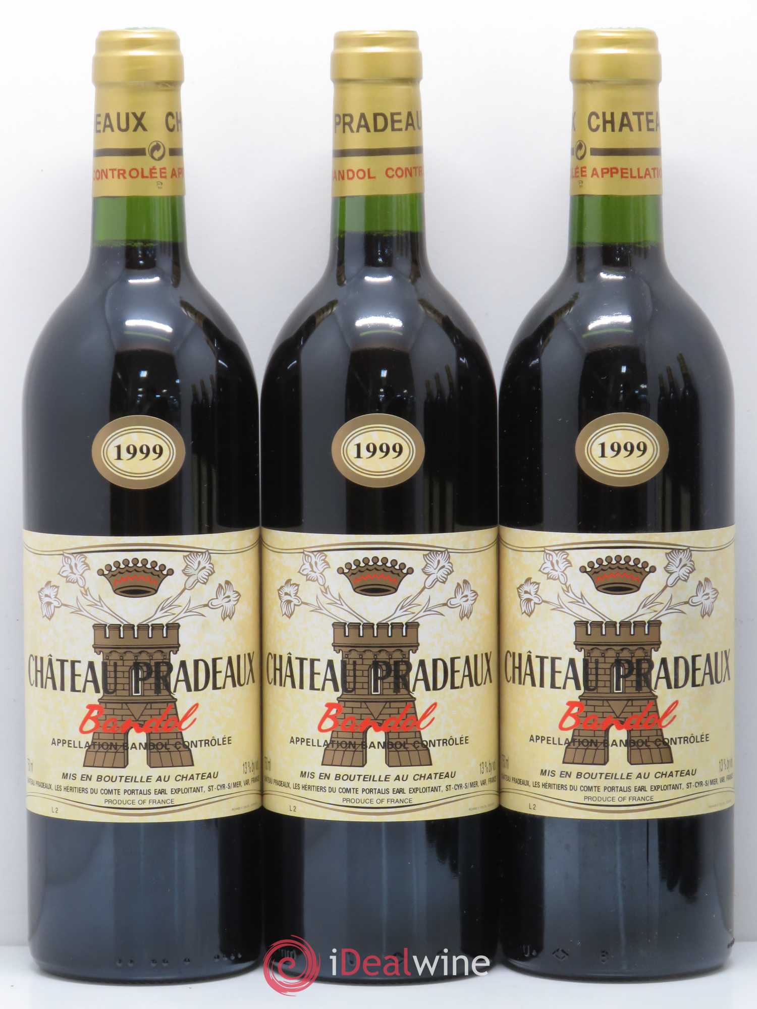 Bandol Château Pradeaux Famille Portalis 1999 - Lot de 6 bouteilles - 1