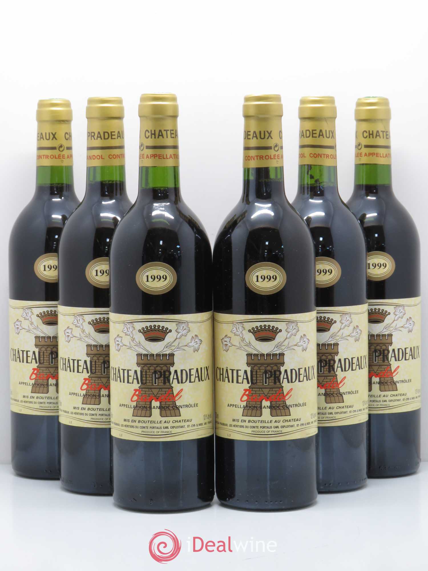 Bandol Château Pradeaux Famille Portalis 1999 - Lot de 6 bouteilles - 0