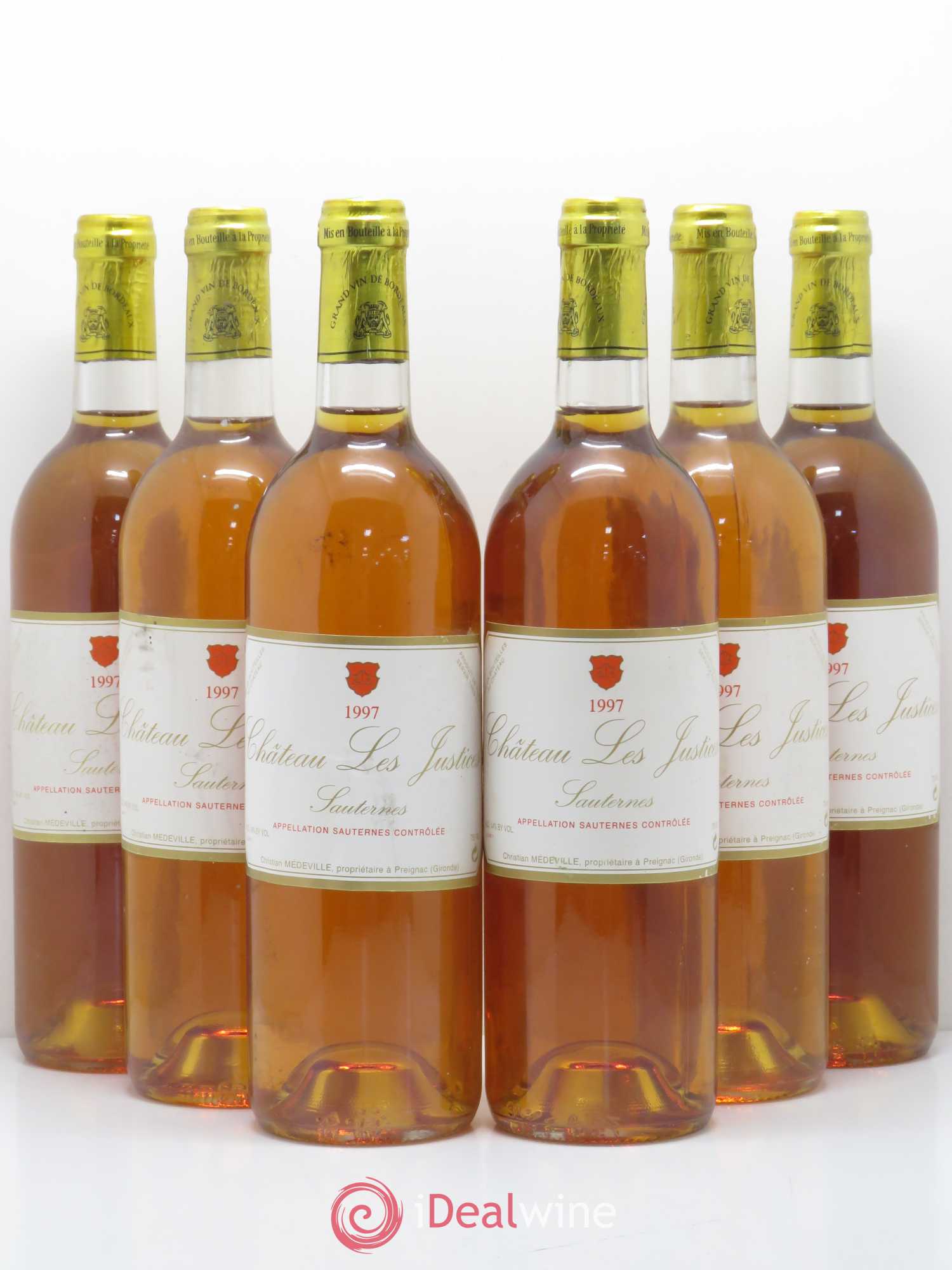 Château les Justices Cru Bourgeois 1997 - Lotto di 6 bottiglie - 0