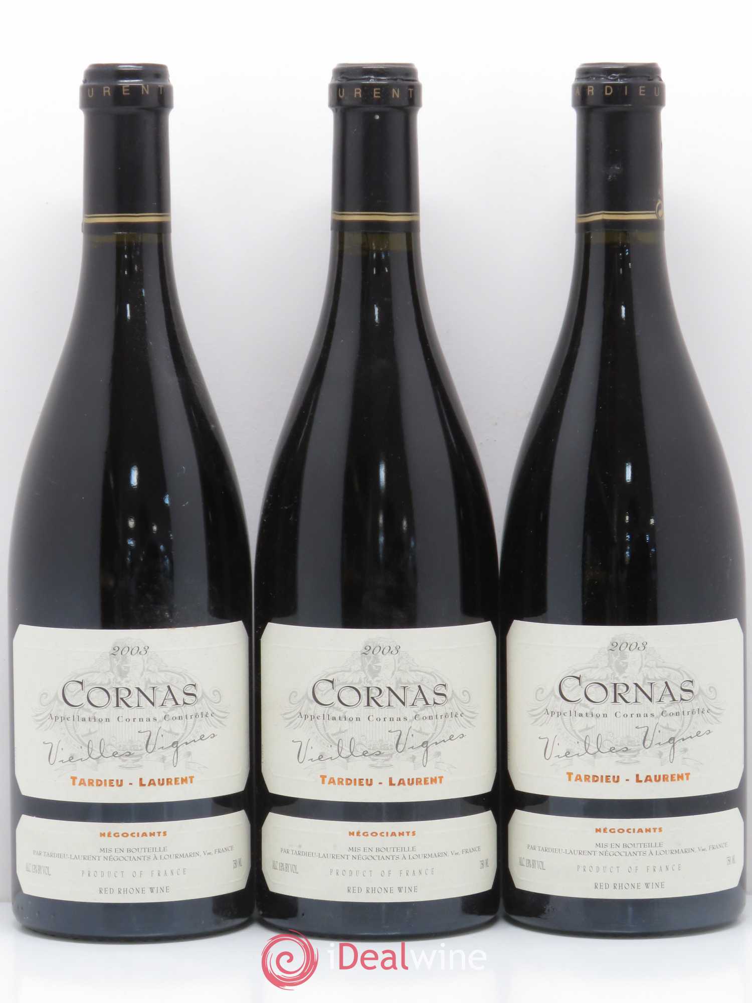 Cornas Vieilles vignes Maison Tardieu-Laurent 2003 - Lot de 3 bouteilles - 0