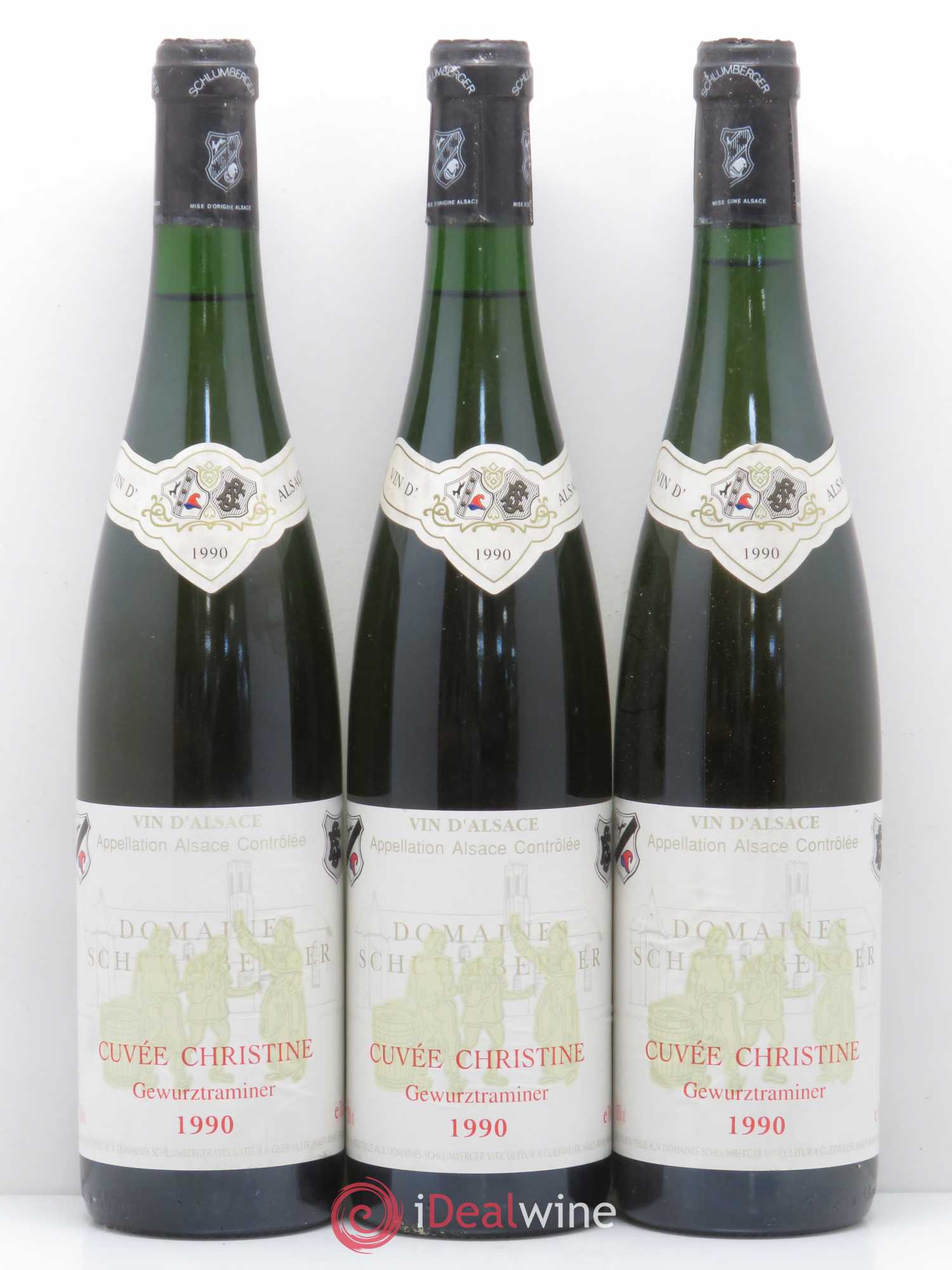 Gewurztraminer Cuvée Christine Vendanges Tardives Domaine Schlumberger 1990 - Posten von 3 Flaschen - 0