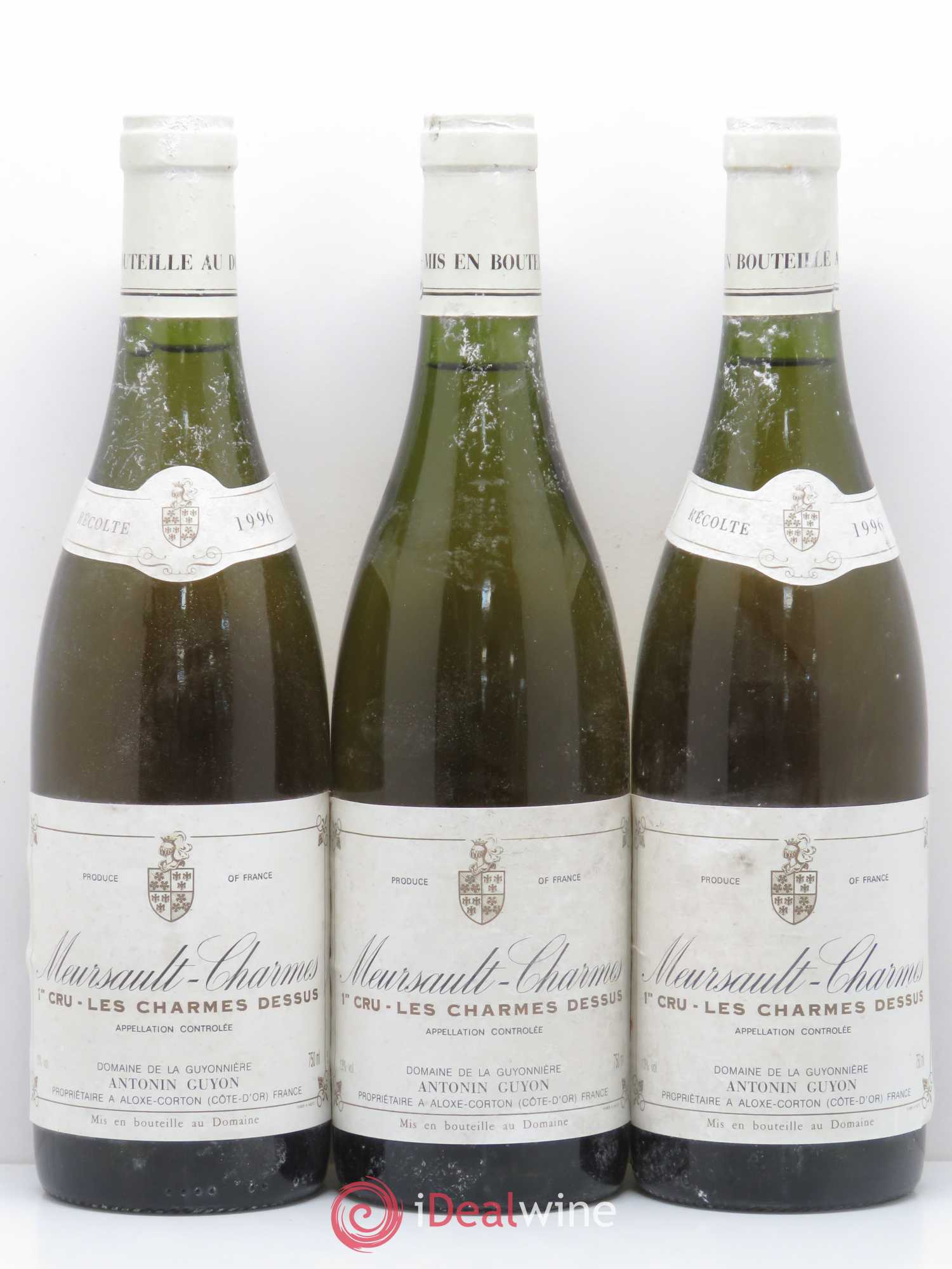 Meursault 1er Cru Les Charmes Dessus Domaine Antonin Guyon 1996 - Posten von 3 Flaschen - 0