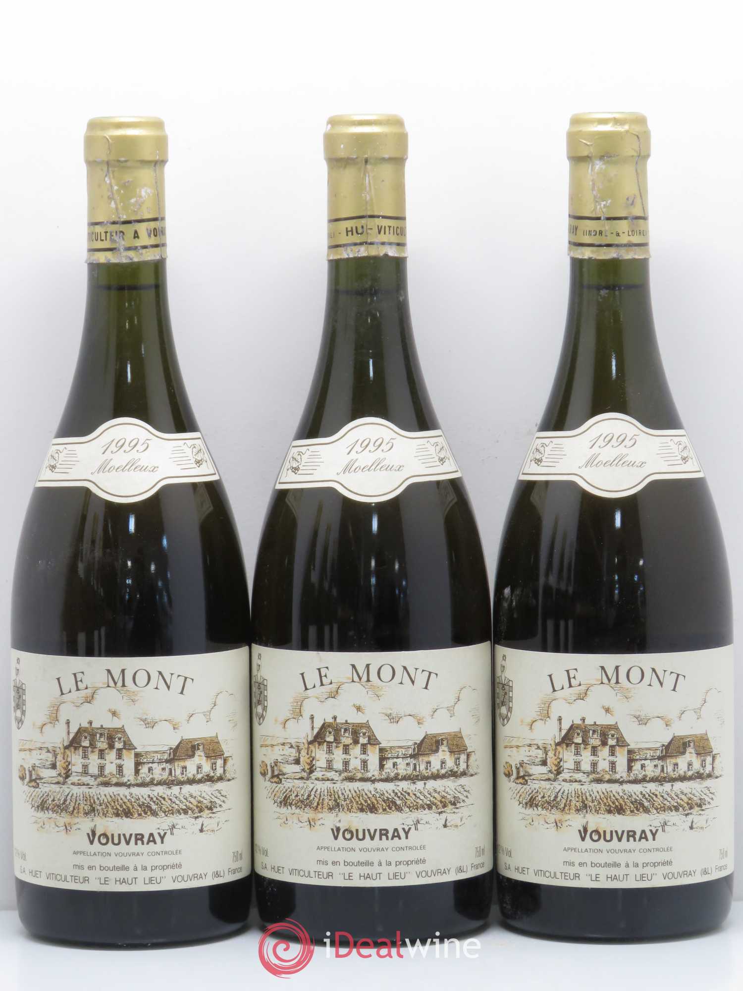 Vouvray Le Mont Moelleux Domaine Huet Moelleux 1995 - Lotto di 6 bottiglie - 1
