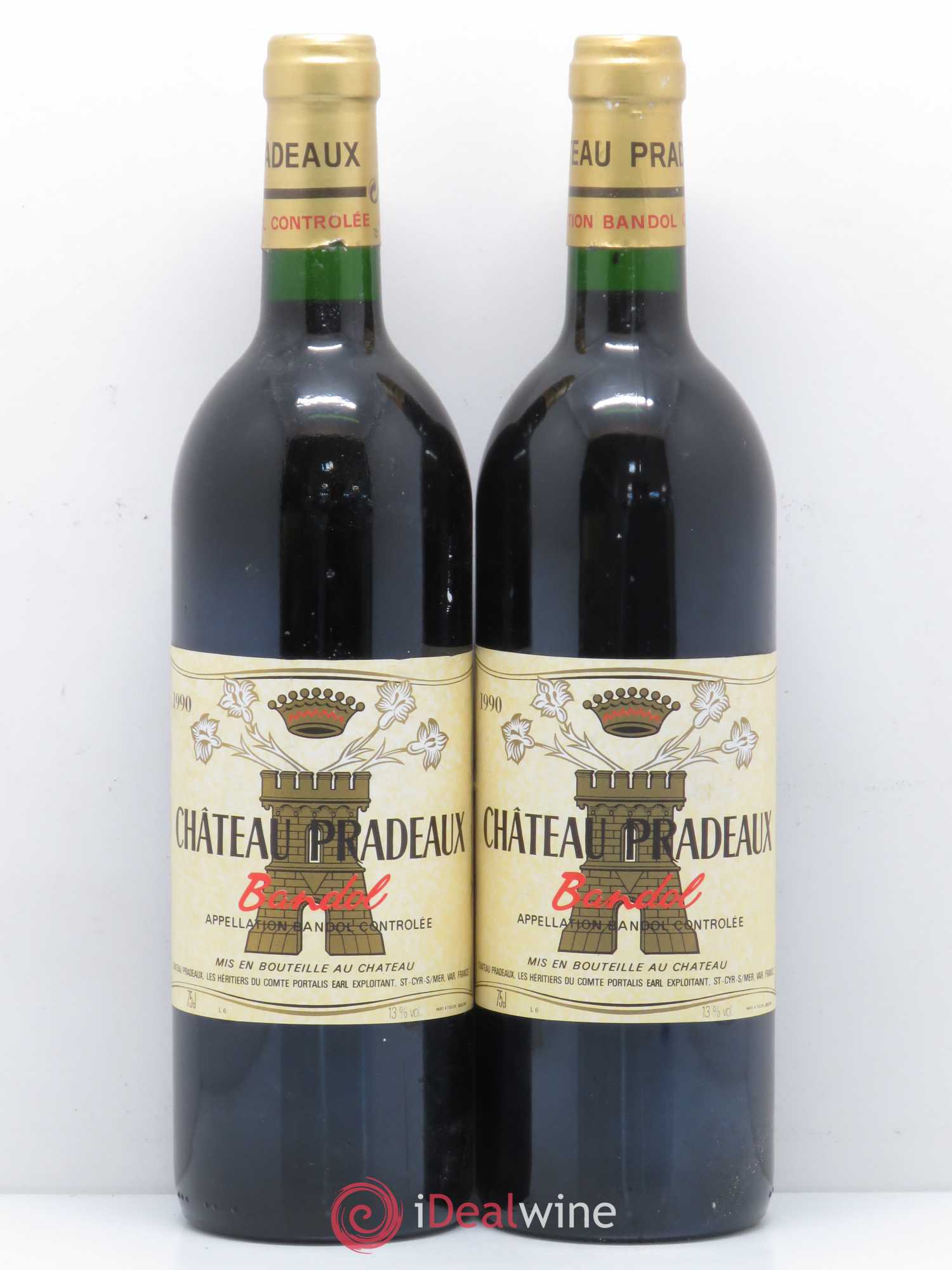 Bandol Château Pradeaux Famille Portalis 1990 - Lot de 5 bouteilles - 2