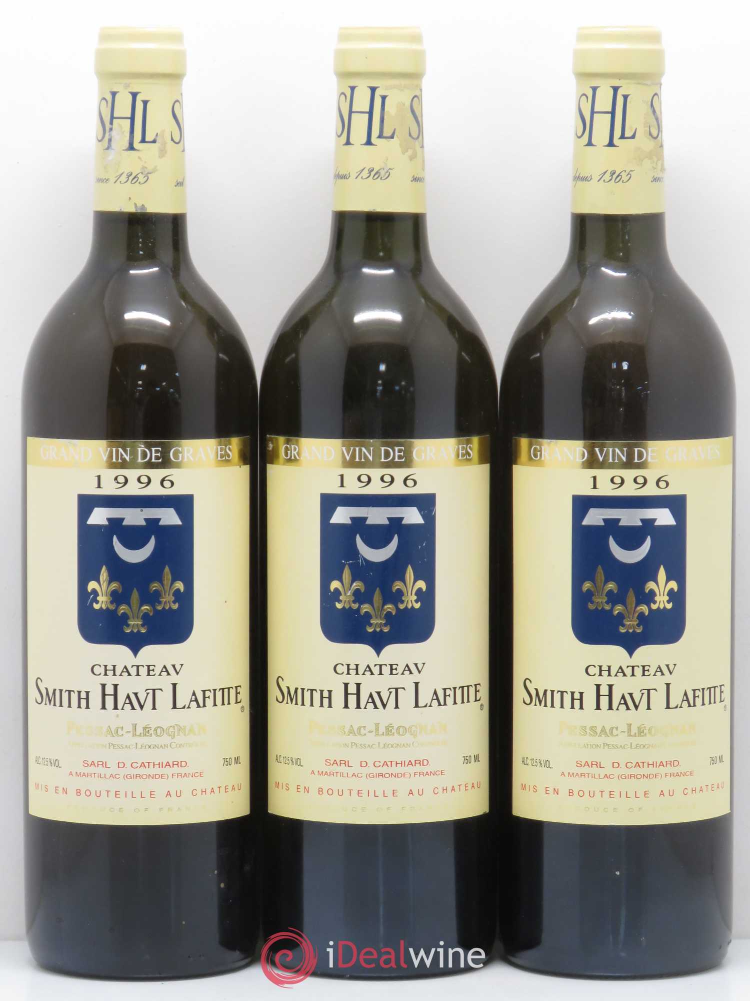 Château Smith Haut Lafitte 1996 - Lot de 3 bouteilles - 0