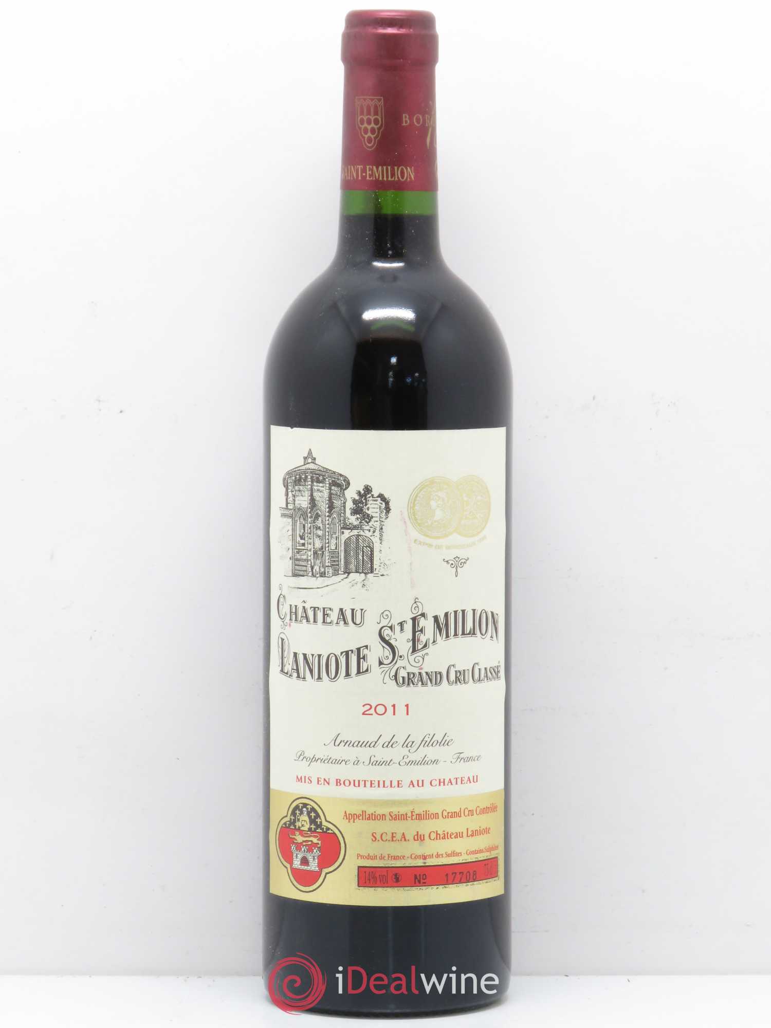 Château Laniote Grand Cru Classé 2011 - Lot de 1 bouteille - 0