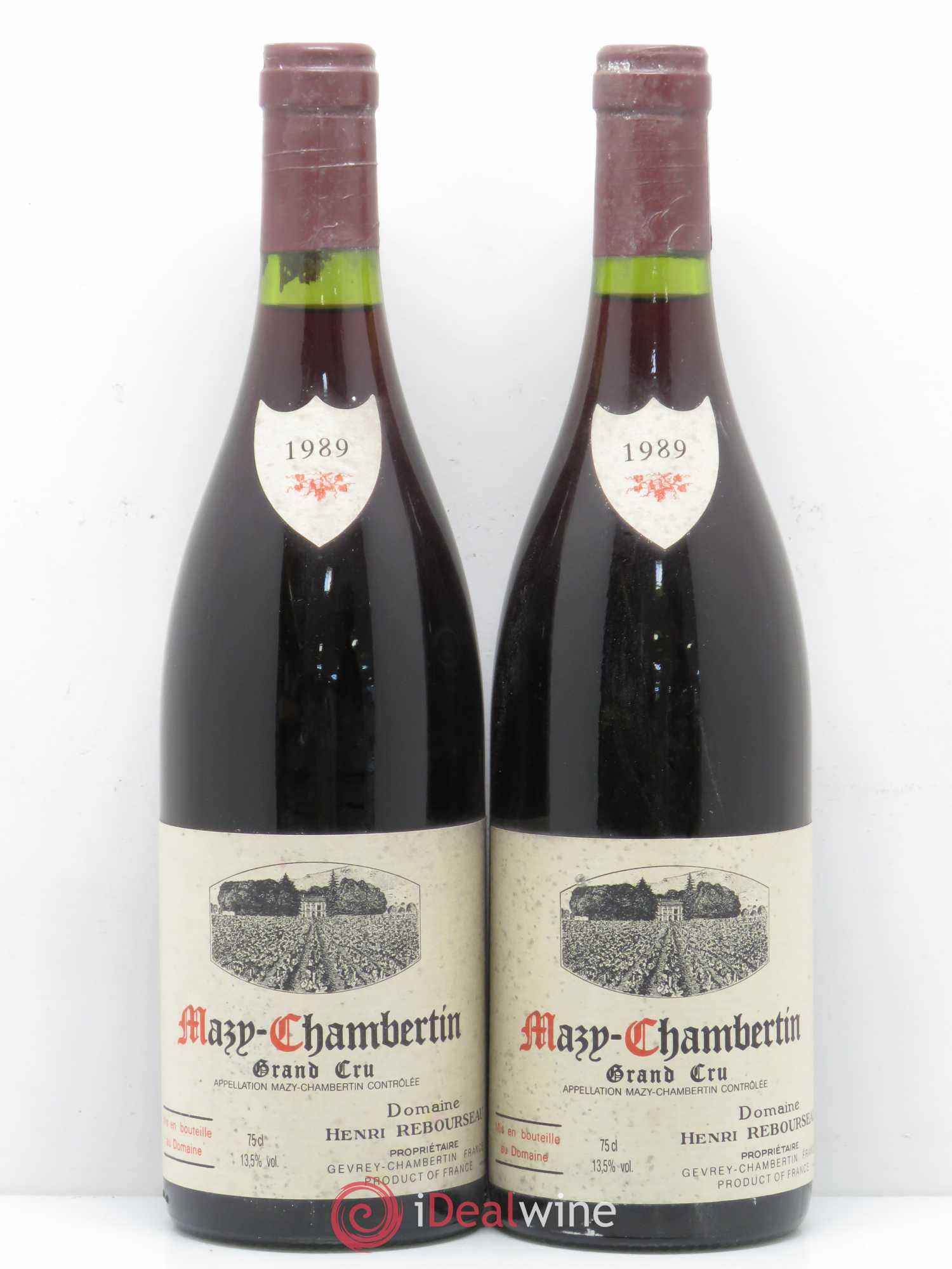 Mazis-Chambertin Grand Cru Henri Rebourseau 1989 - Lot de 2 bouteilles - 0