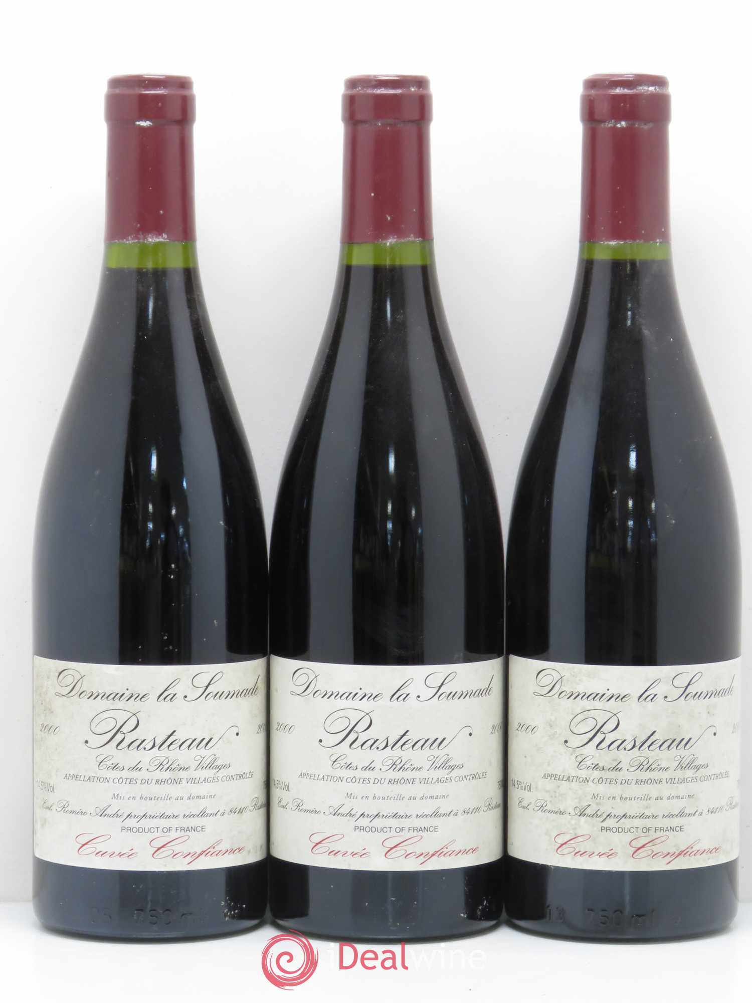Rasteau Cuvée Confiance La Soumade (Domaine) 2000 - Lot de 6 bouteilles - 2