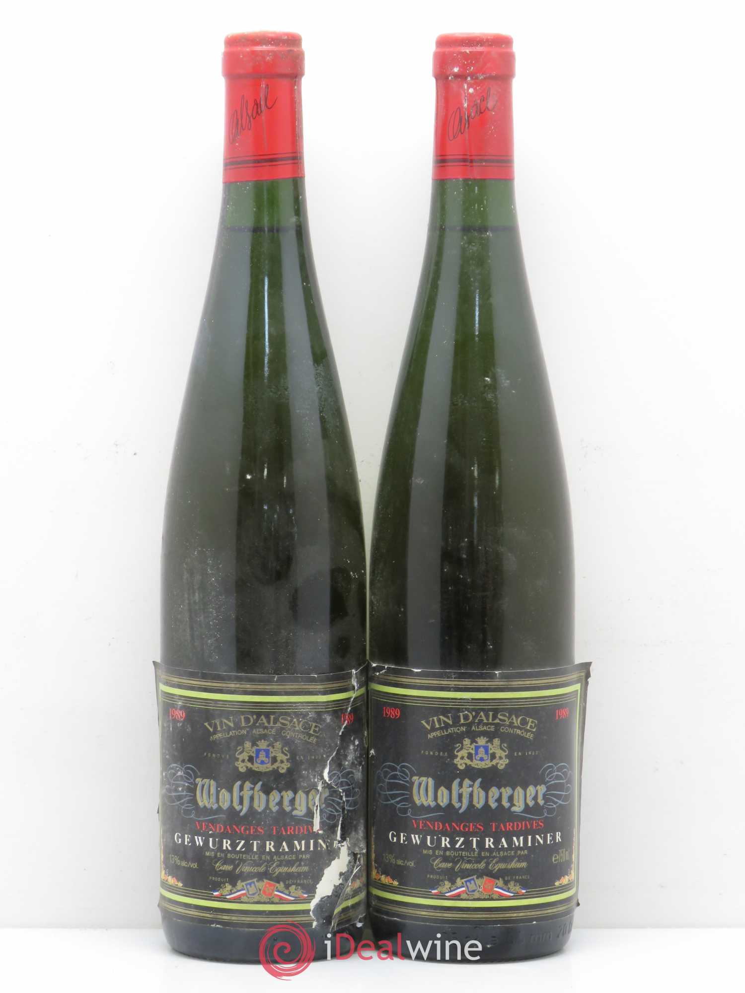 Gewurztraminer Vendanges Tardvies Wolberger Cave Vinicole d'Eguisheim 1989 - Posten von 2 Flaschen - 0