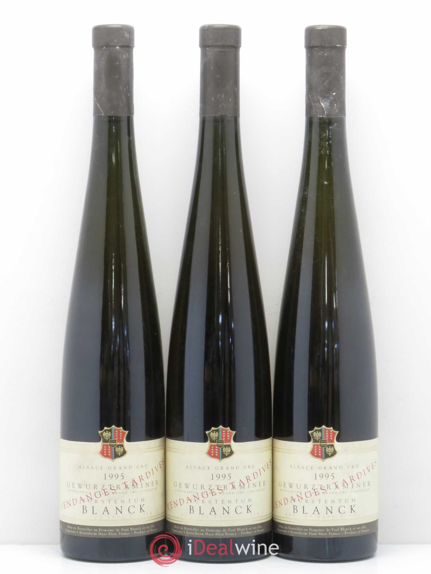 Gewurztraminer Vendanges Tardives Furstentum Grand Cru Domaine Paul Blanck 1995 - Posten von 3 Flaschen - 0