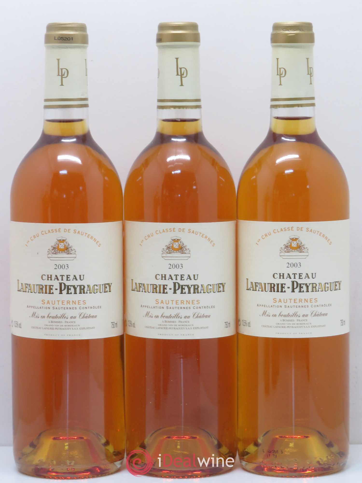 Château Lafaurie-Peyraguey 1er Grand Cru Classé 2003 - Lotto di 6 bottiglie - 1