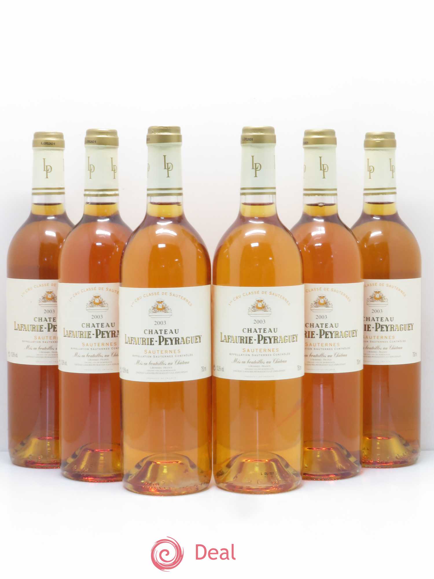 Château Lafaurie-Peyraguey 1er Grand Cru Classé 2003 - Lotto di 6 bottiglie - 0