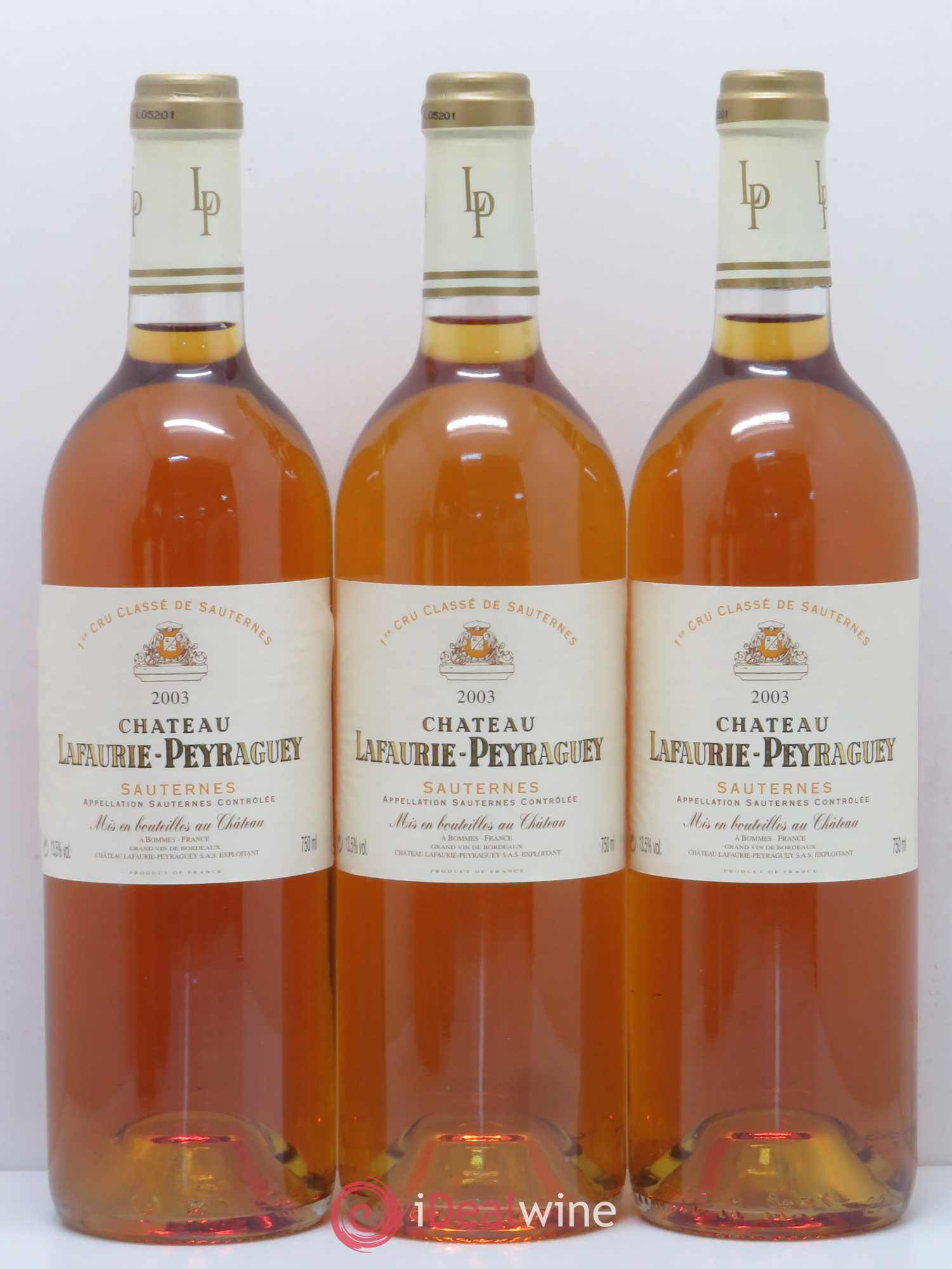 Château Lafaurie-Peyraguey 1er Grand Cru Classé 2003 - Lotto di 6 bottiglie - 1