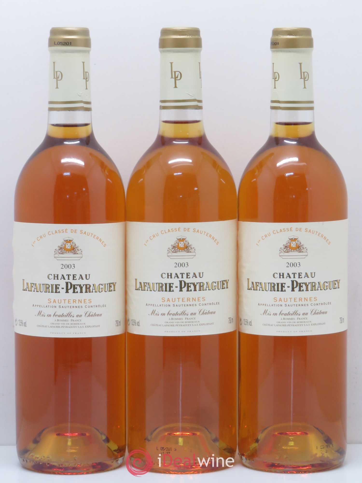 Château Lafaurie-Peyraguey 1er Grand Cru Classé 2003 - Lotto di 6 bottiglie - 2