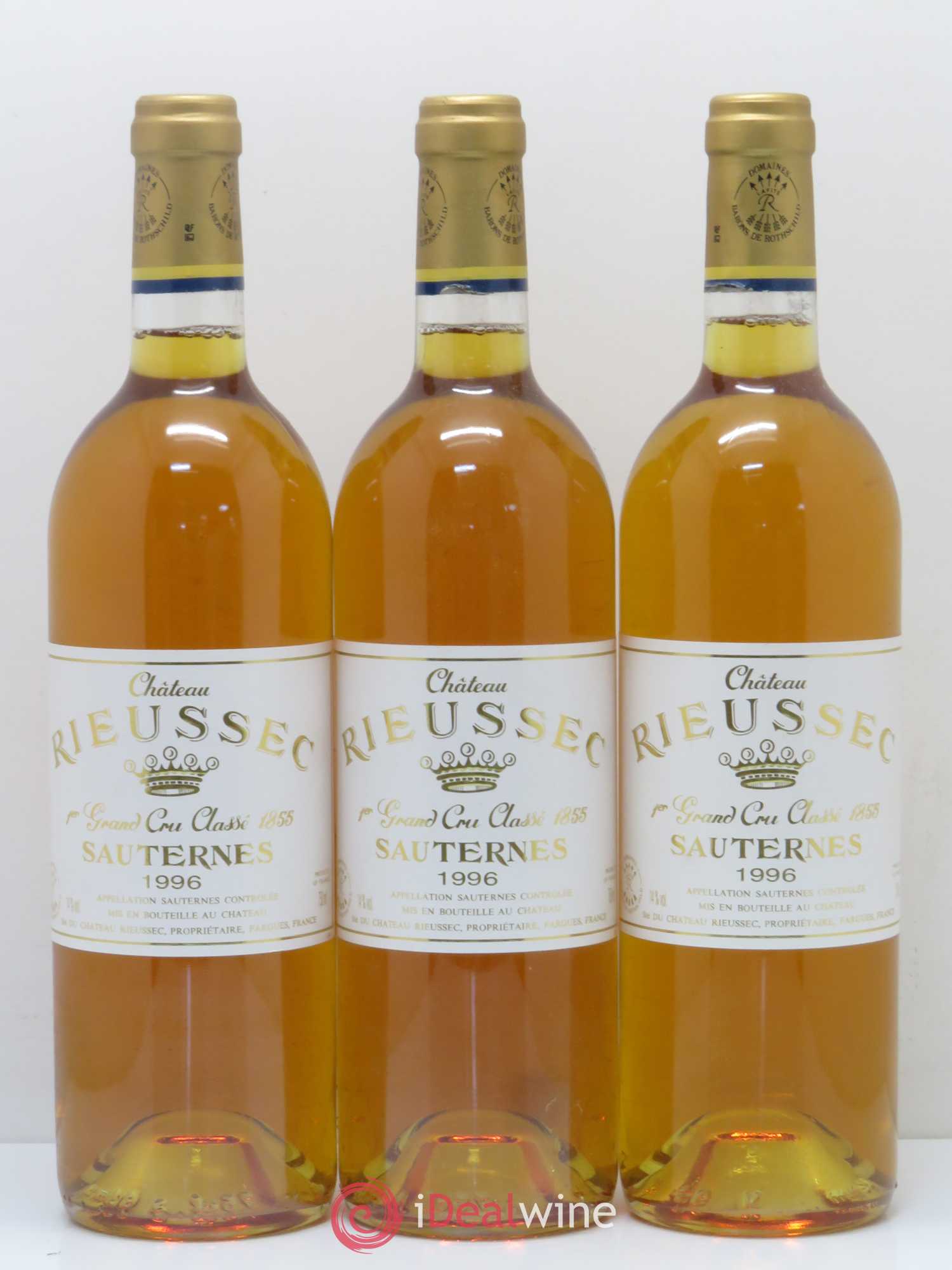 Château Rieussec 1er Grand Cru Classé 1996 - Lotto di 3 bottiglie - 0