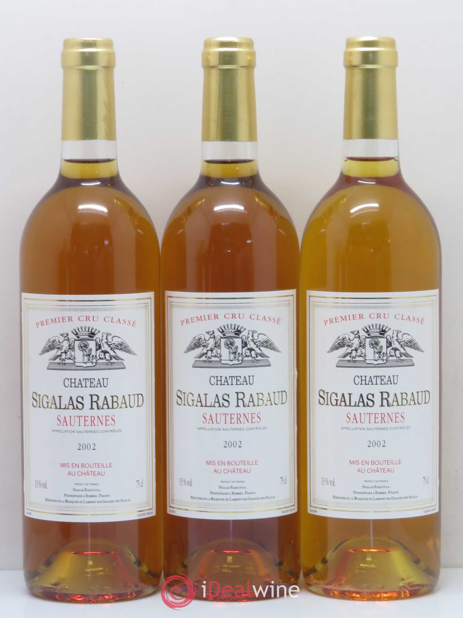 Château Sigalas Rabaud 1er Grand Cru Classé 2002 - Lotto di 6 bottiglie - 1
