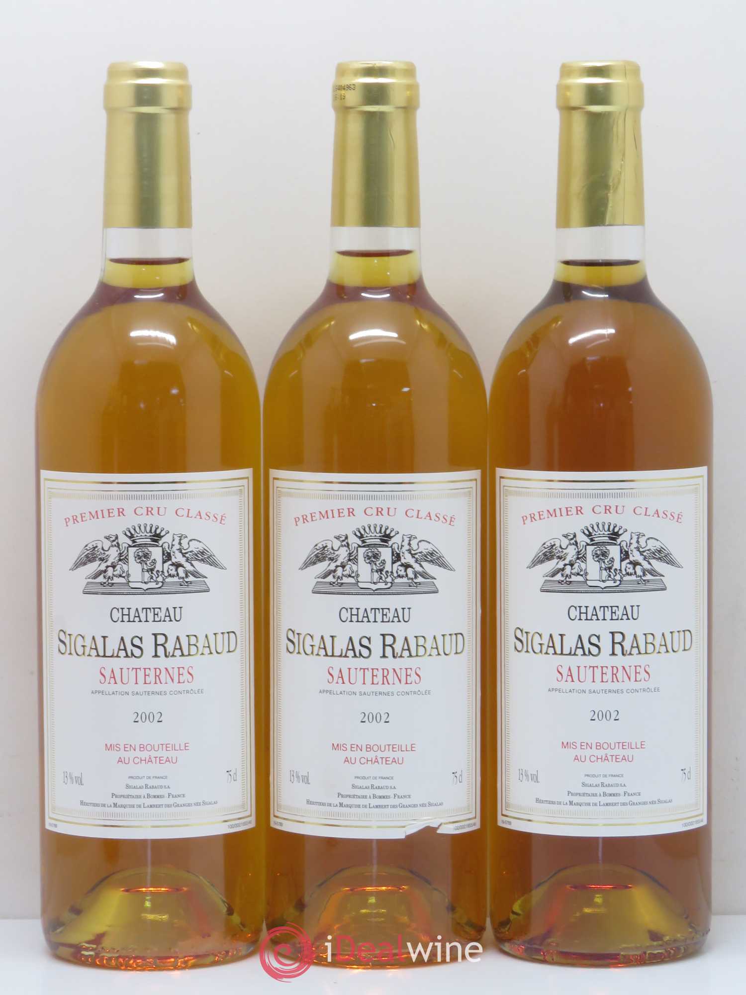 Château Sigalas Rabaud 1er Grand Cru Classé 2002 - Lotto di 6 bottiglie - 1