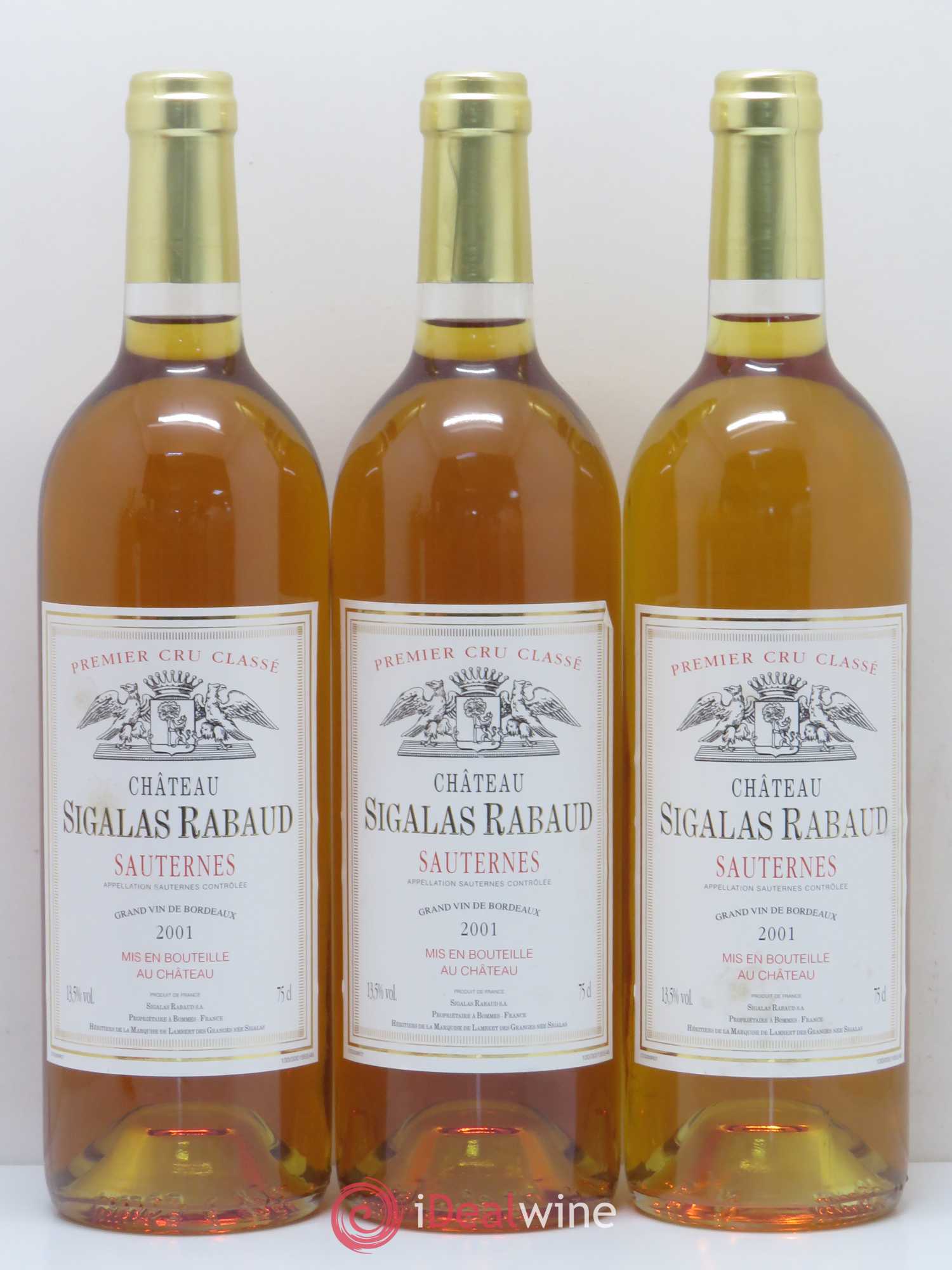 Château Sigalas Rabaud 1er Grand Cru Classé 2001 - Lotto di 6 bottiglie - 1
