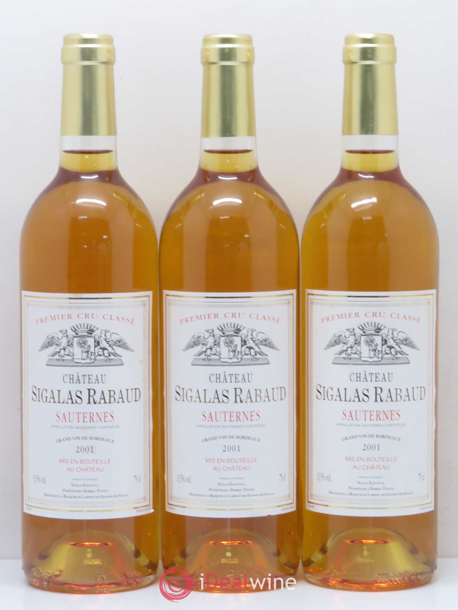 Château Sigalas Rabaud 1er Grand Cru Classé 2001 - Lotto di 6 bottiglie - 2