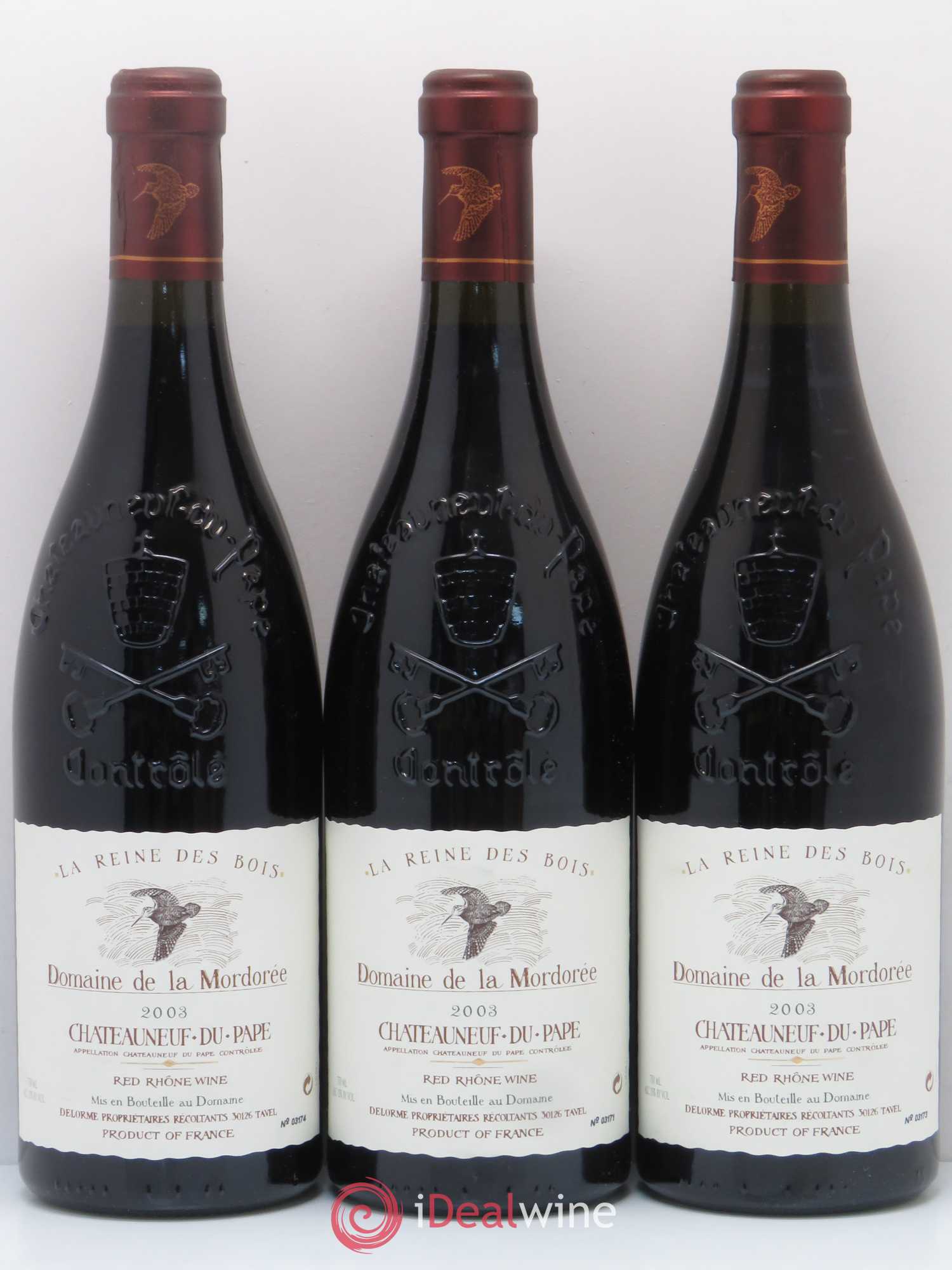 Châteauneuf-du-Pape  Cuvée de la Reine des Bois La Mordorée (Domaine de) 2003 - Lot de 6 bouteilles - 2