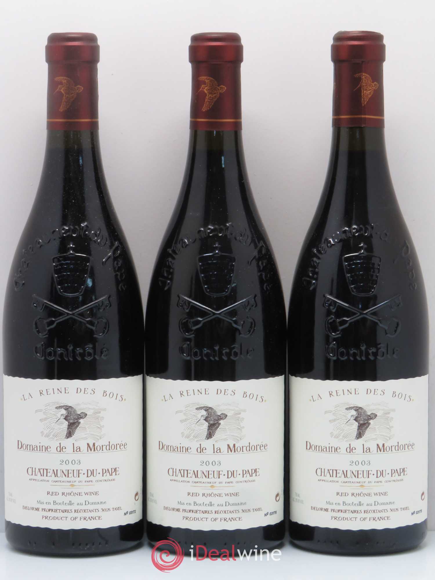 Châteauneuf-du-Pape  Cuvée de la Reine des Bois La Mordorée (Domaine de) 2003 - Lot de 6 bouteilles - 1