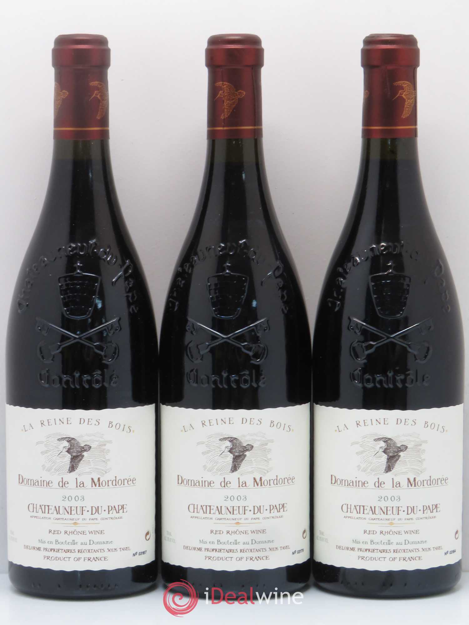Châteauneuf-du-Pape  Cuvée de la Reine des Bois La Mordorée (Domaine de) 2003 - Lot de 6 bouteilles - 2