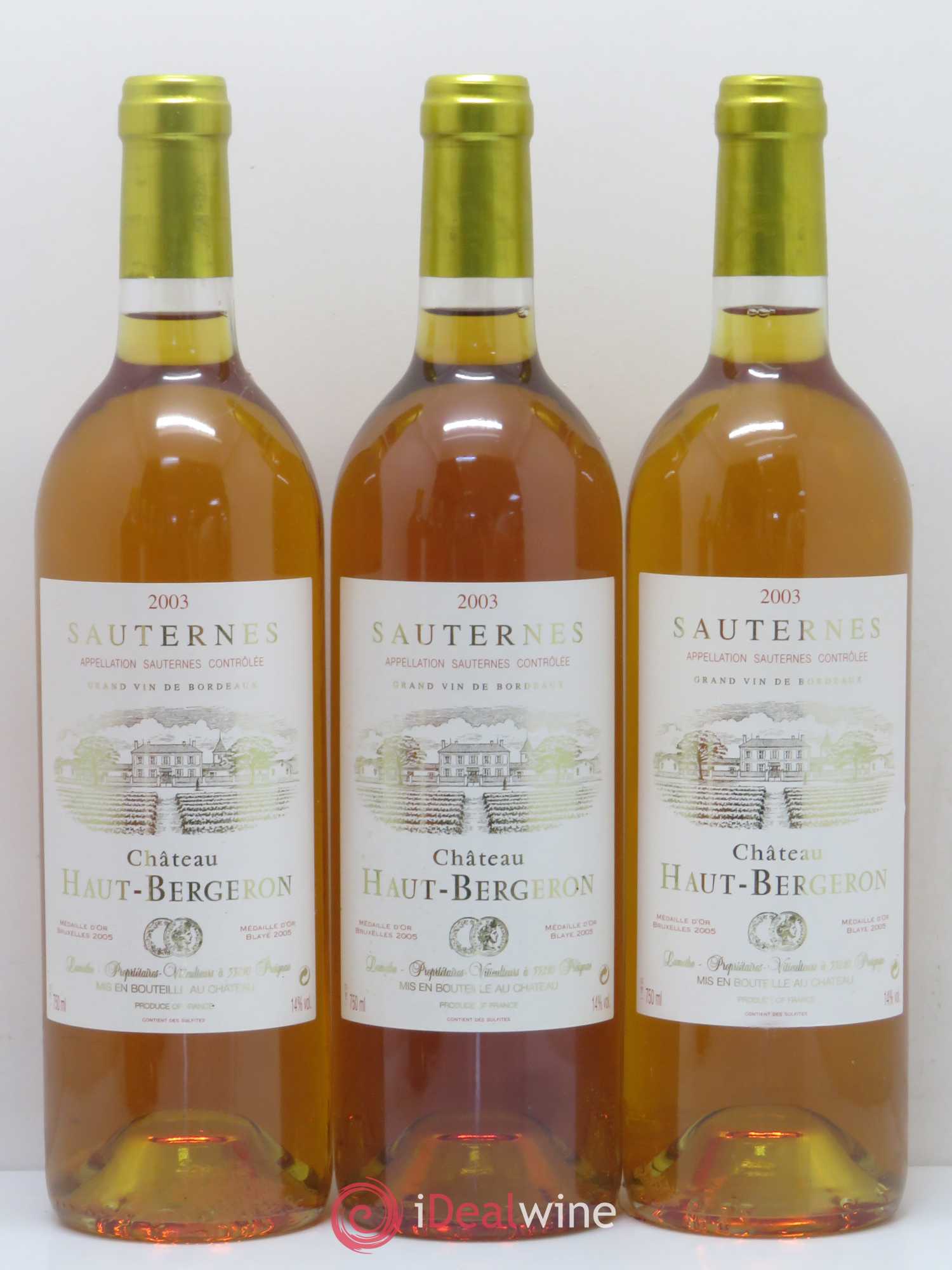 Château Haut-Bergeron 2003 - Lotto di 6 bottiglie - 1