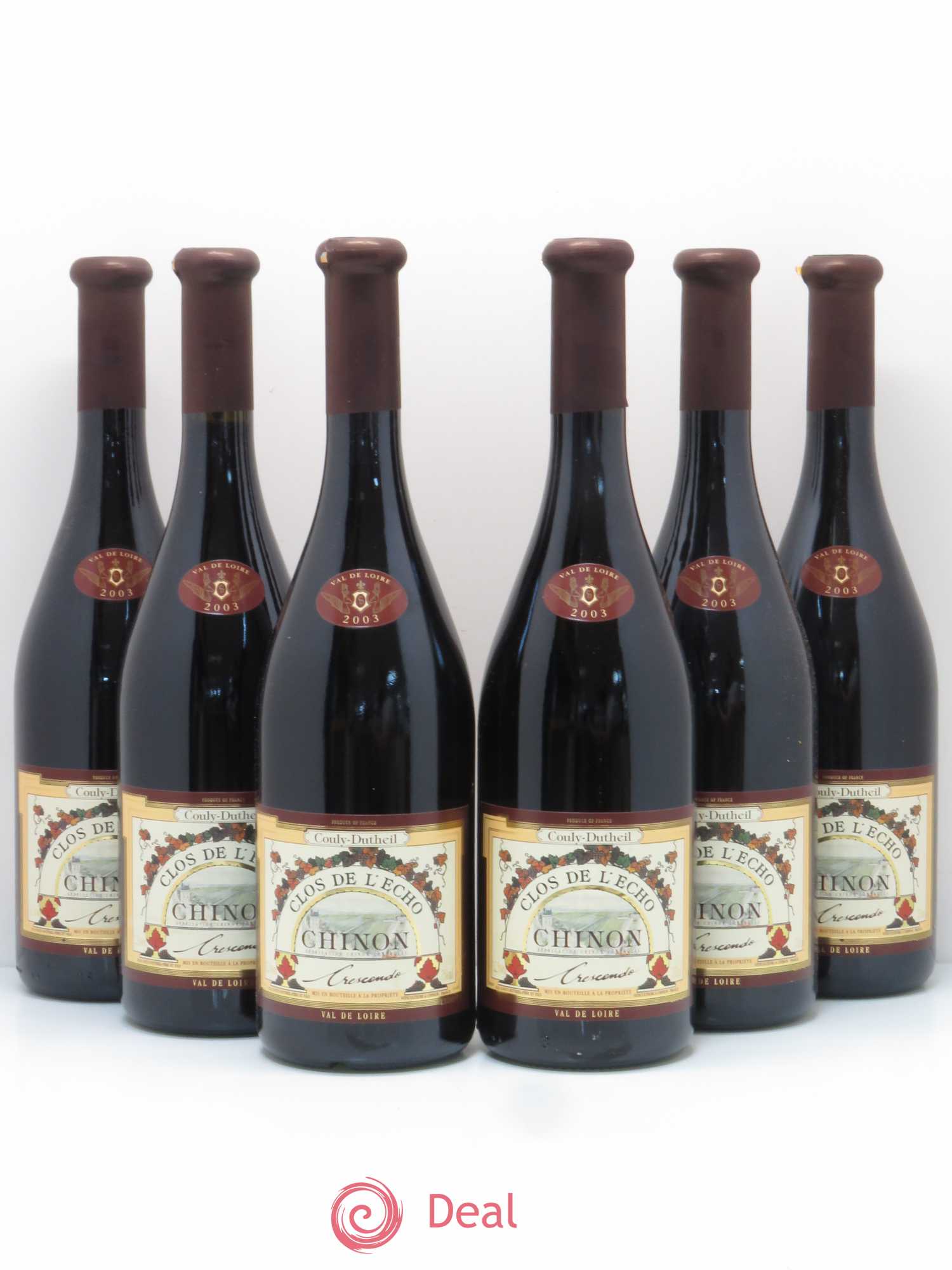 Chinon Clos De L'Echo Cuvee Crescendo Couly Dutheil 2003 - Posten von 6 Flaschen - 0