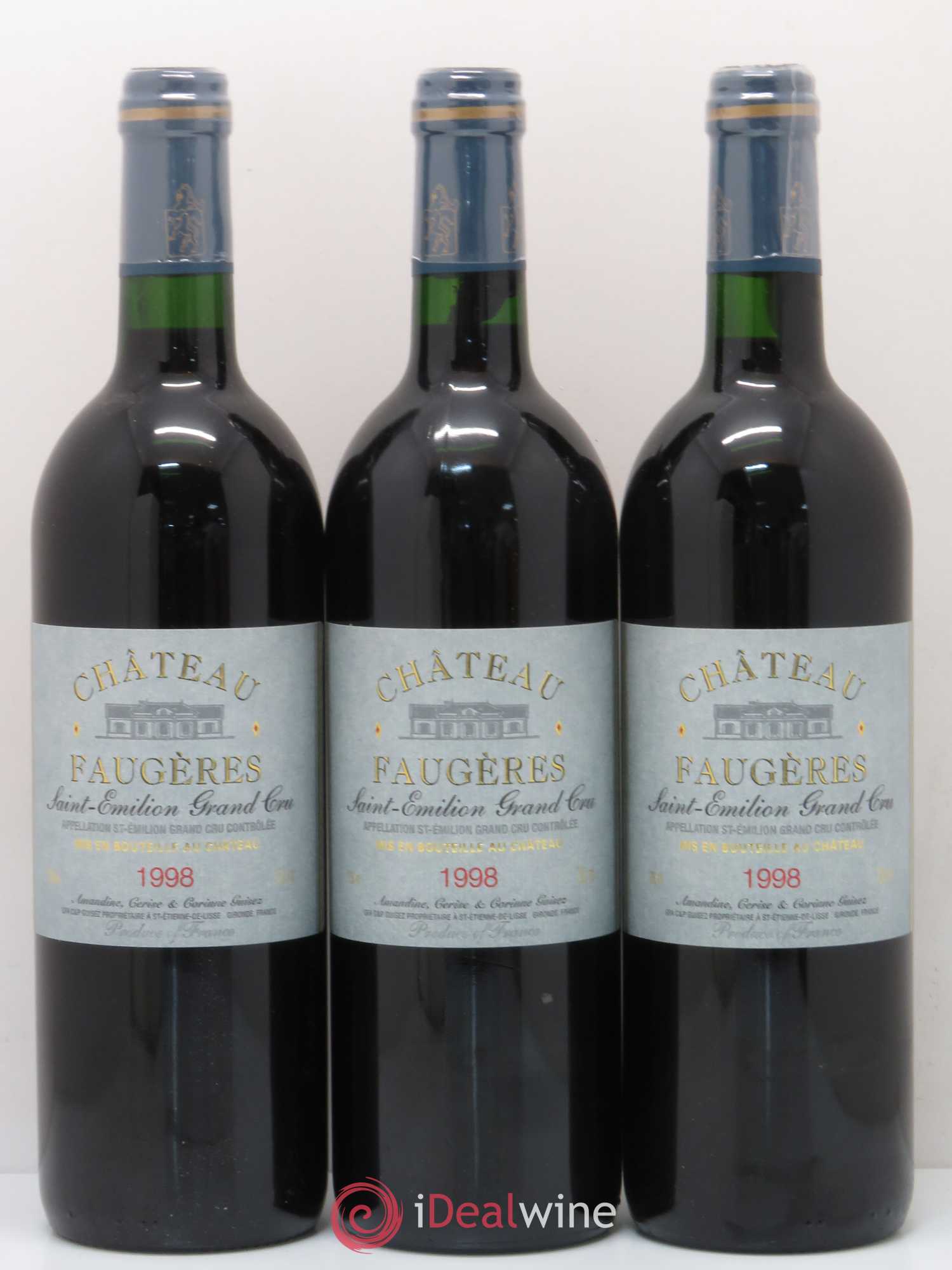 Château Faugères Grand Cru Classé 1998 - Lot de 12 bouteilles - 2