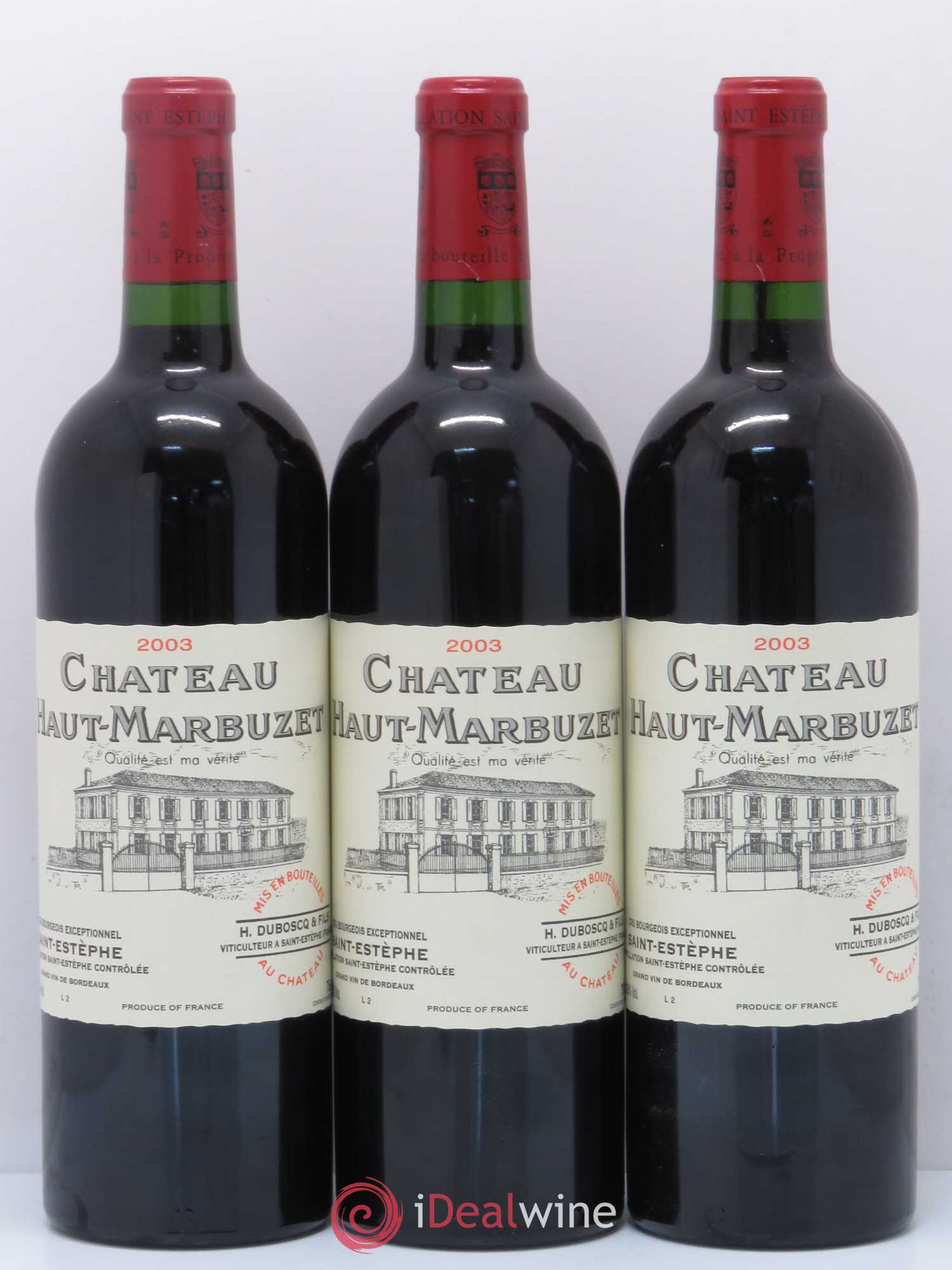 Château Haut Marbuzet 2003 - Lot de 6 bouteilles - 2