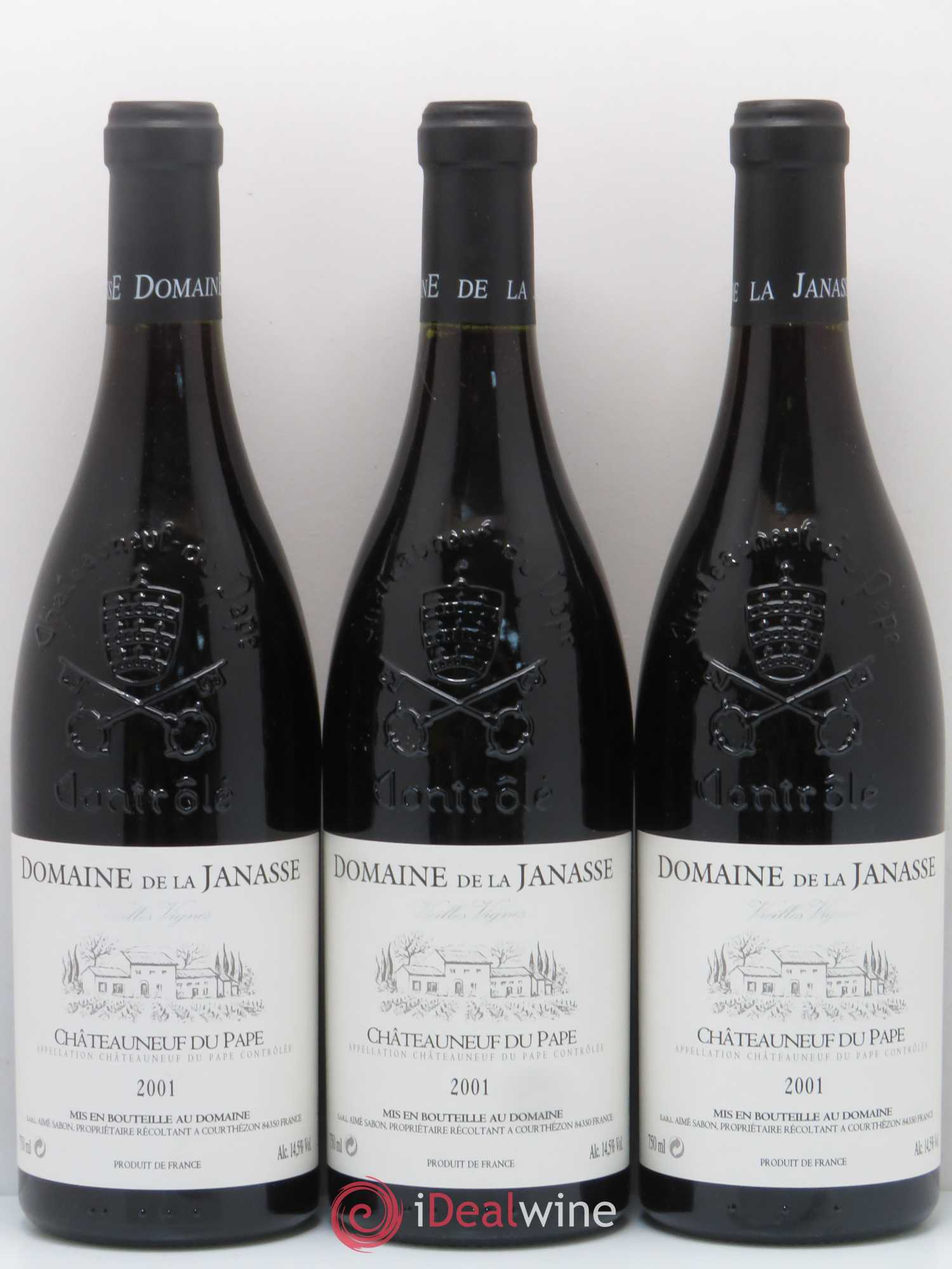 Châteauneuf-du-Pape Cuvée Vieilles Vignes La Janasse (Domaine de) 2001 - Lot de 3 bouteilles - 0