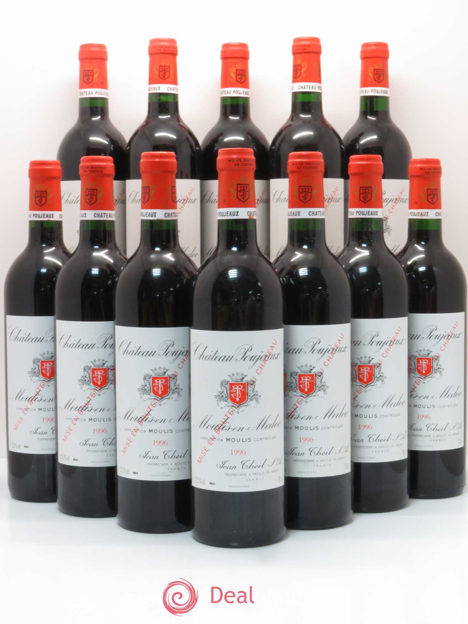 Château Poujeaux 1996 - Lot de 12 bouteilles - 0