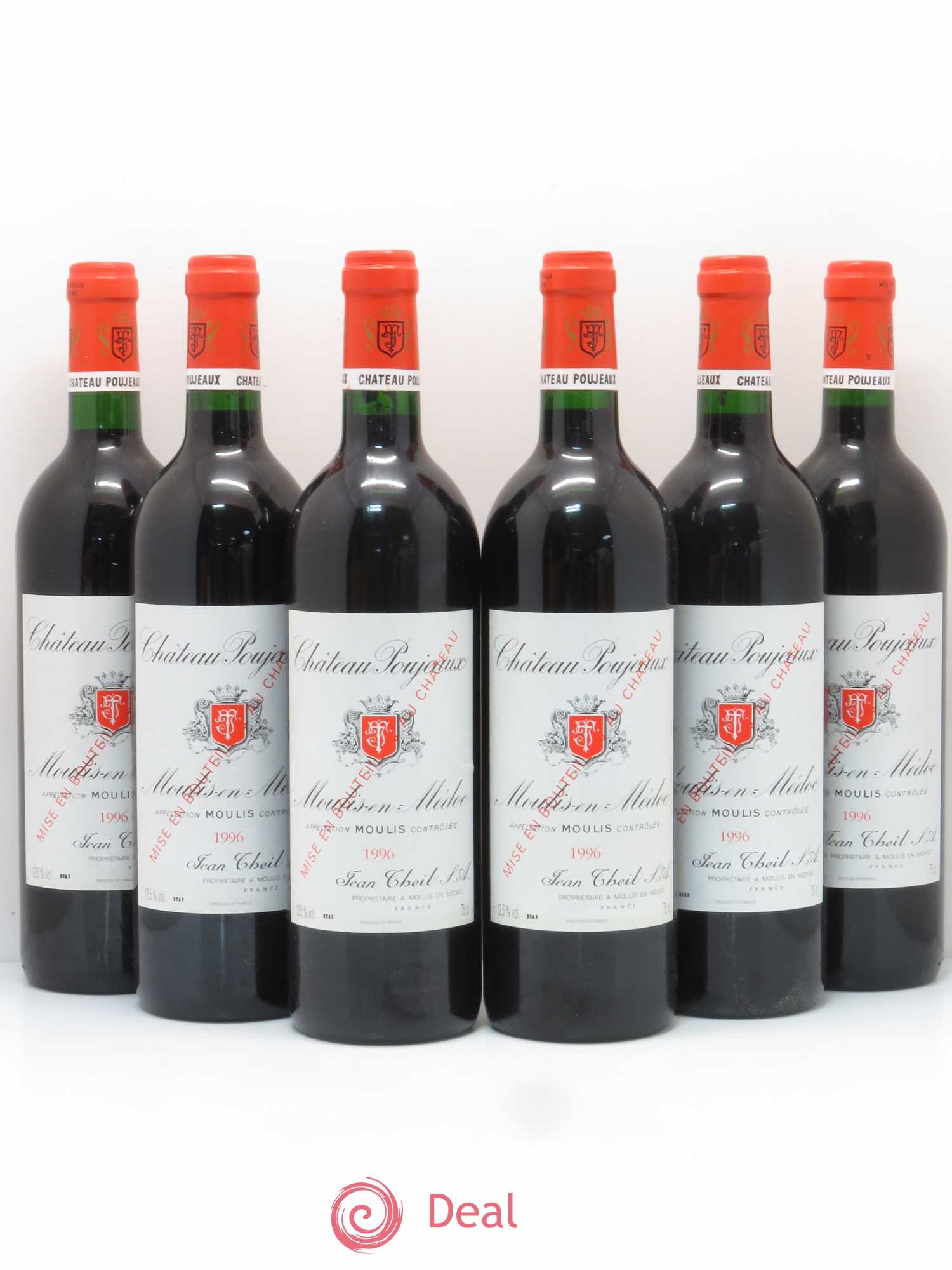 Château Poujeaux 1996 - Lot de 6 bouteilles - 0