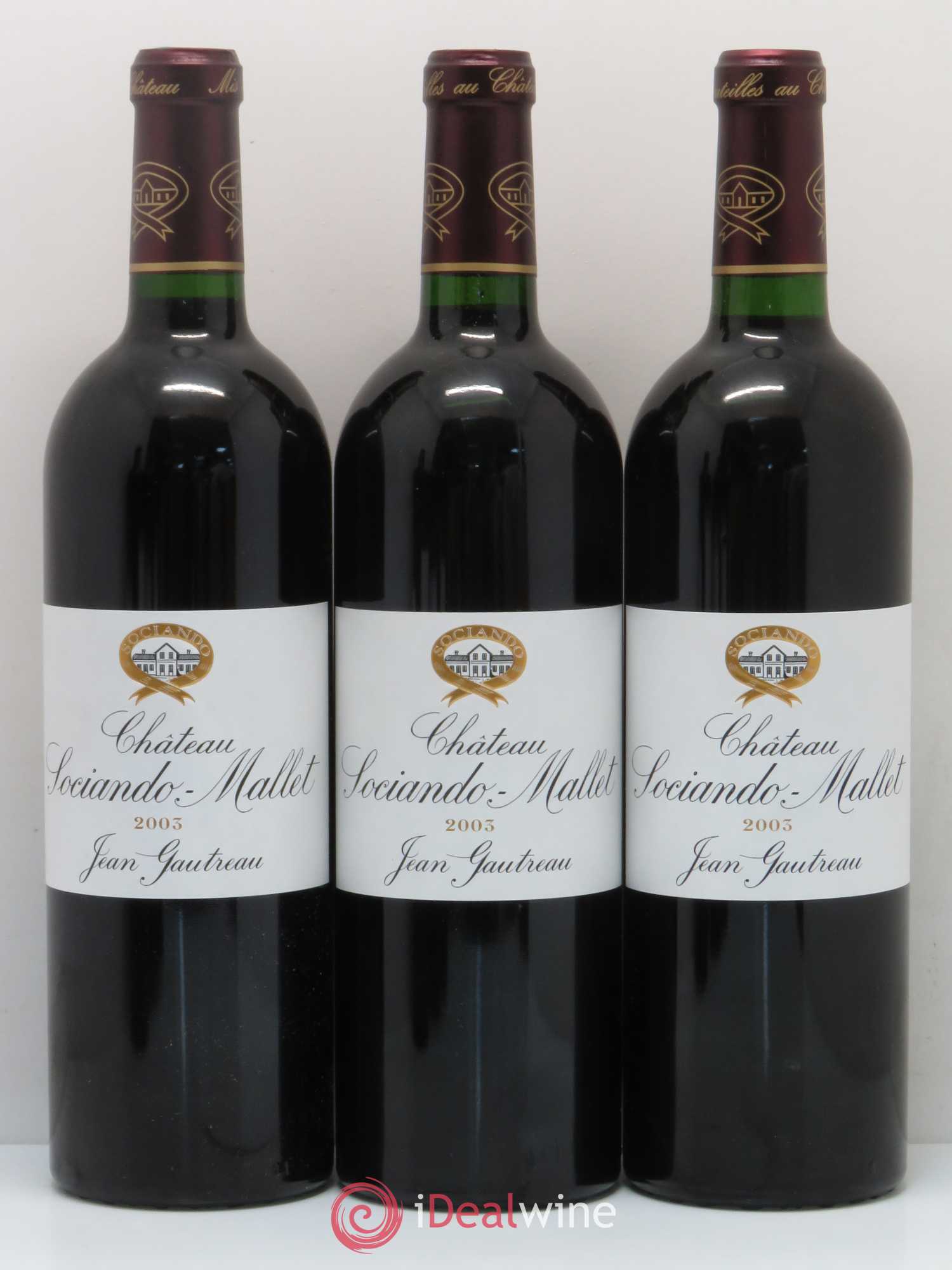 Château Sociando Mallet 2003 - Lot de 6 bouteilles - 1