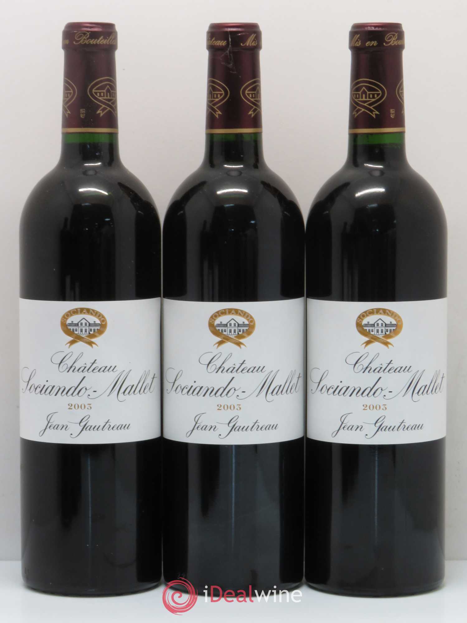 Château Sociando Mallet 2003 - Lot de 6 bouteilles - 1