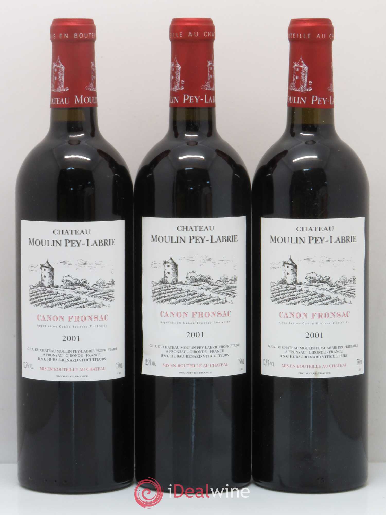 Château Moulin Pey-Labrie 2001 - Lot de 12 bouteilles - 3
