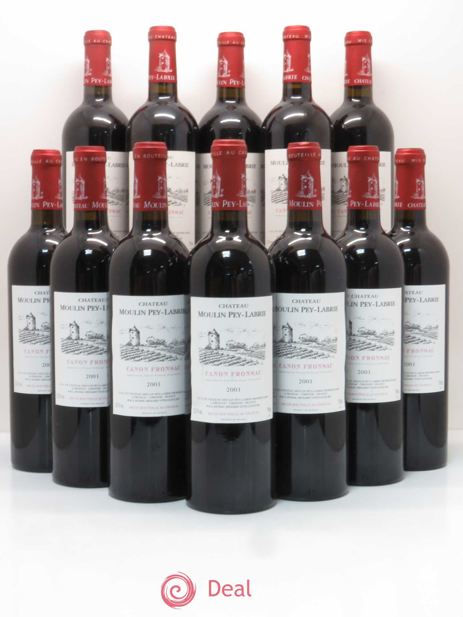 Château Moulin Pey-Labrie 2001 - Lot de 12 bouteilles - 0