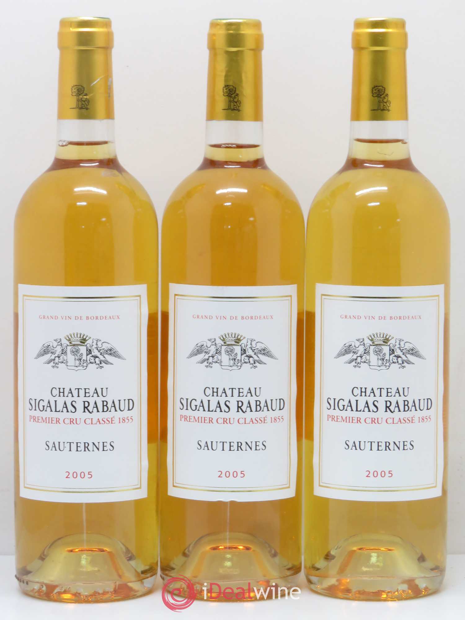 Château Sigalas Rabaud 1er Grand Cru Classé 2005 - Lotto di 3 bottiglie - 0