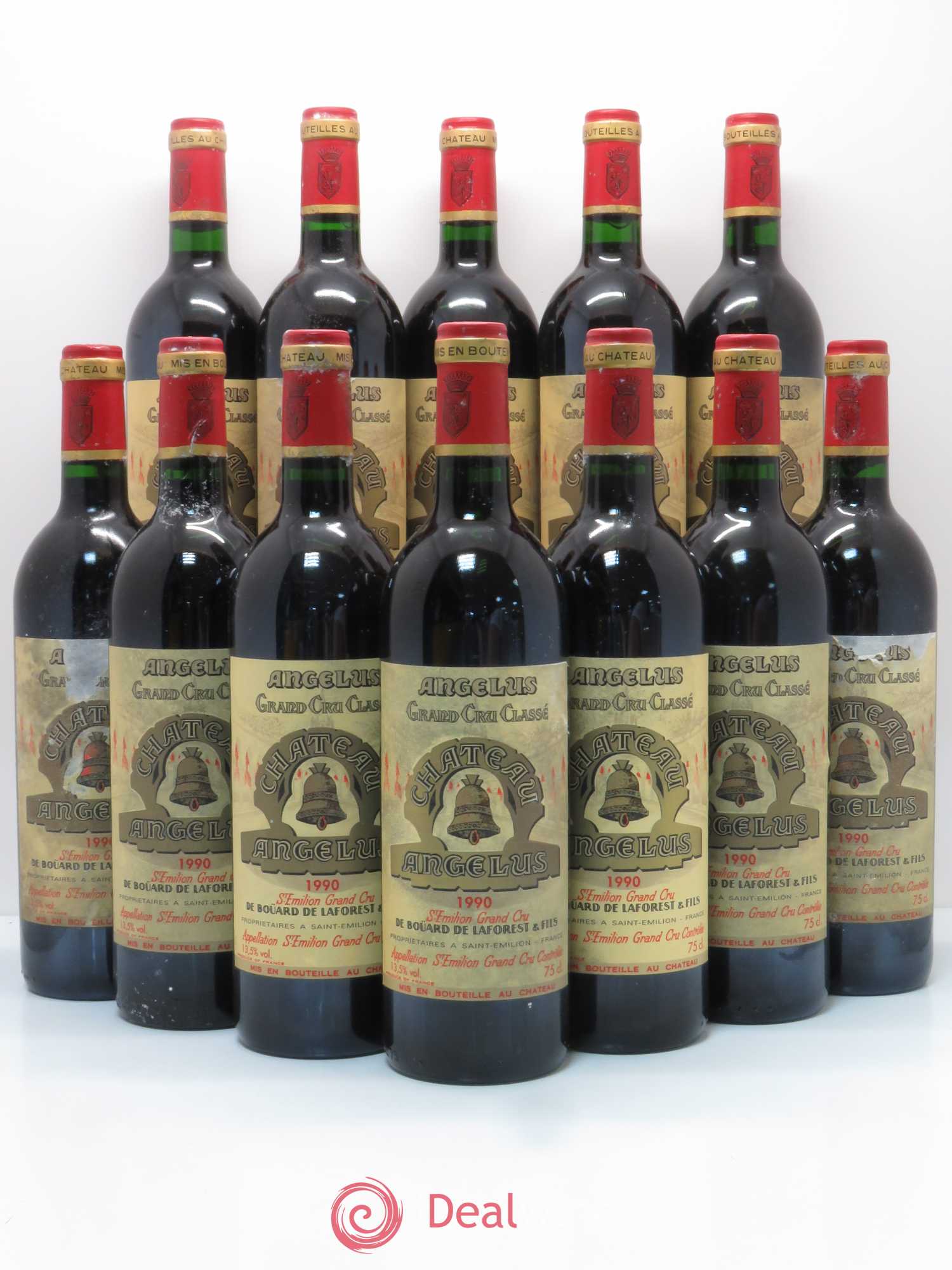 Château Angélus 1er Grand Cru Classé A 1990 - Lot de 12 bouteilles - 0