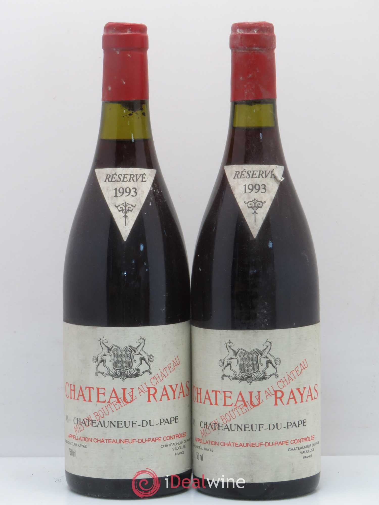 Châteauneuf-du-Pape Château Rayas Emmanuel Reynaud 1993 - Lot de 2 bouteilles - 0