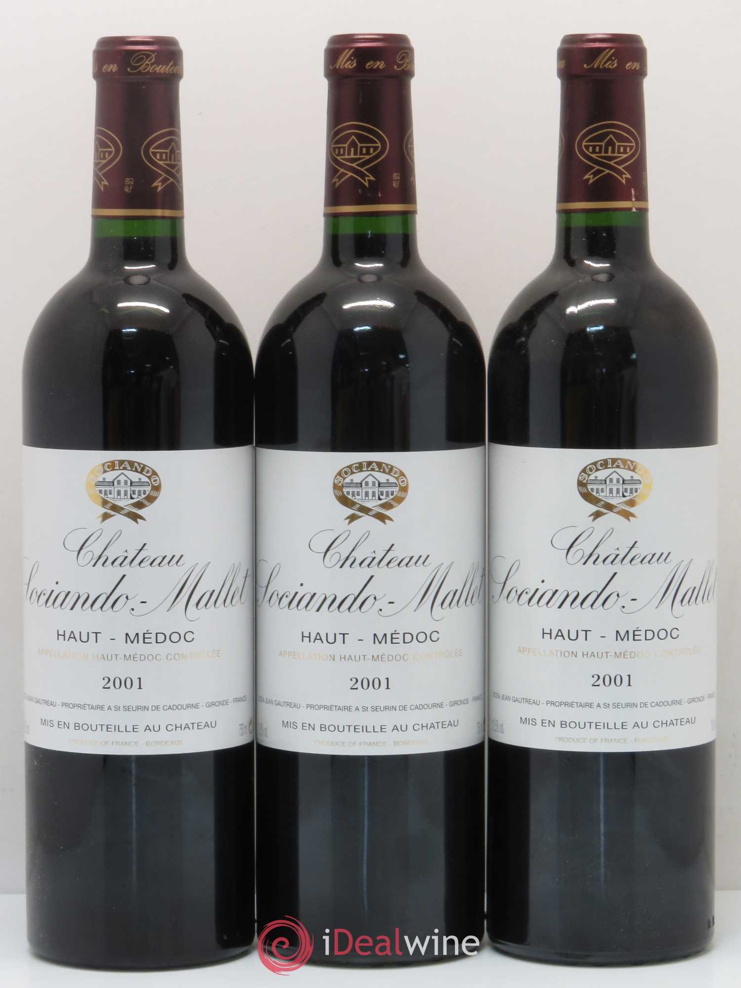 Château Sociando Mallet 2001 - Lot de 12 bouteilles - 3