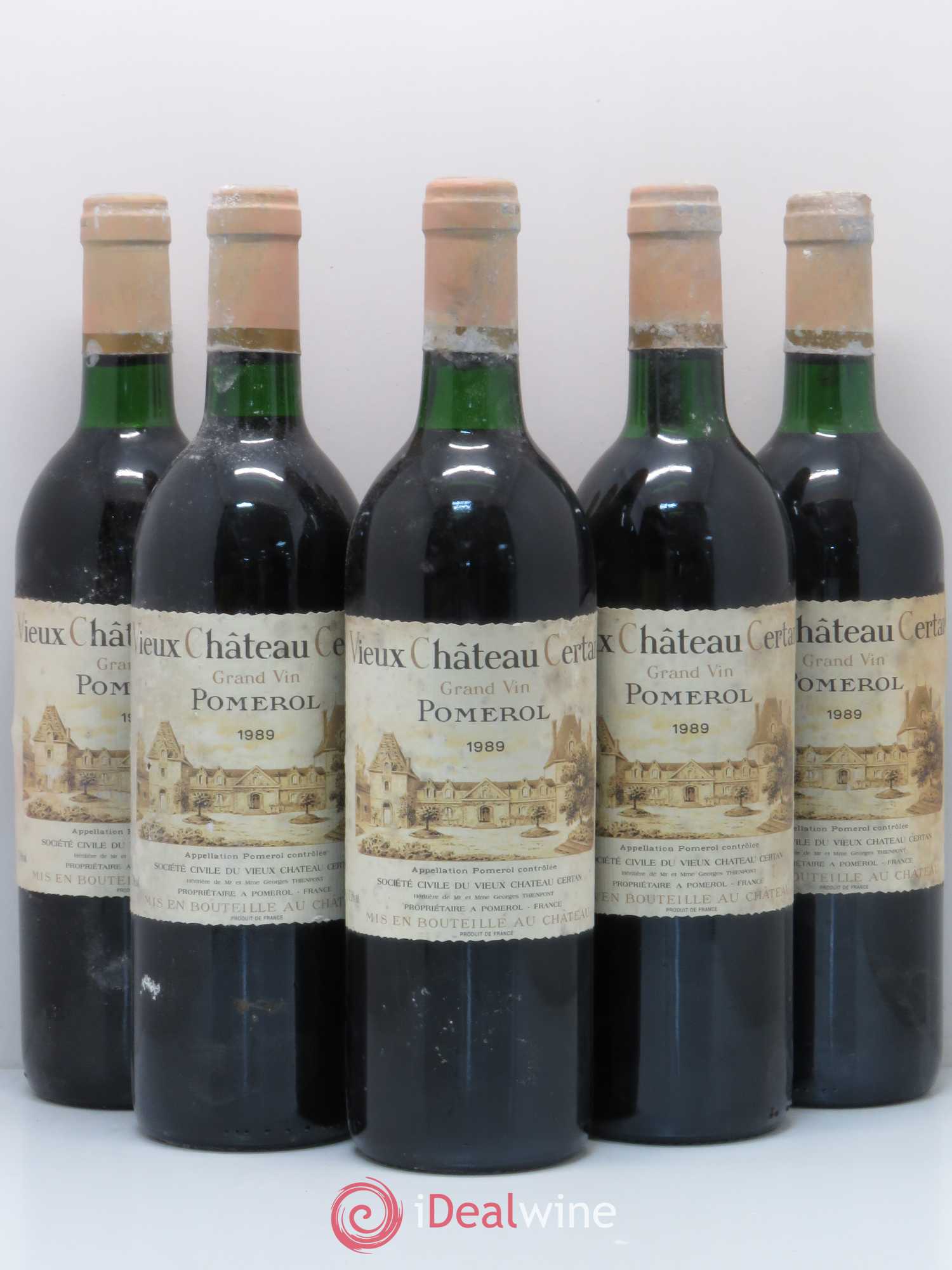 Vieux Château Certan 1989 - Lot de 5 bouteilles - 0