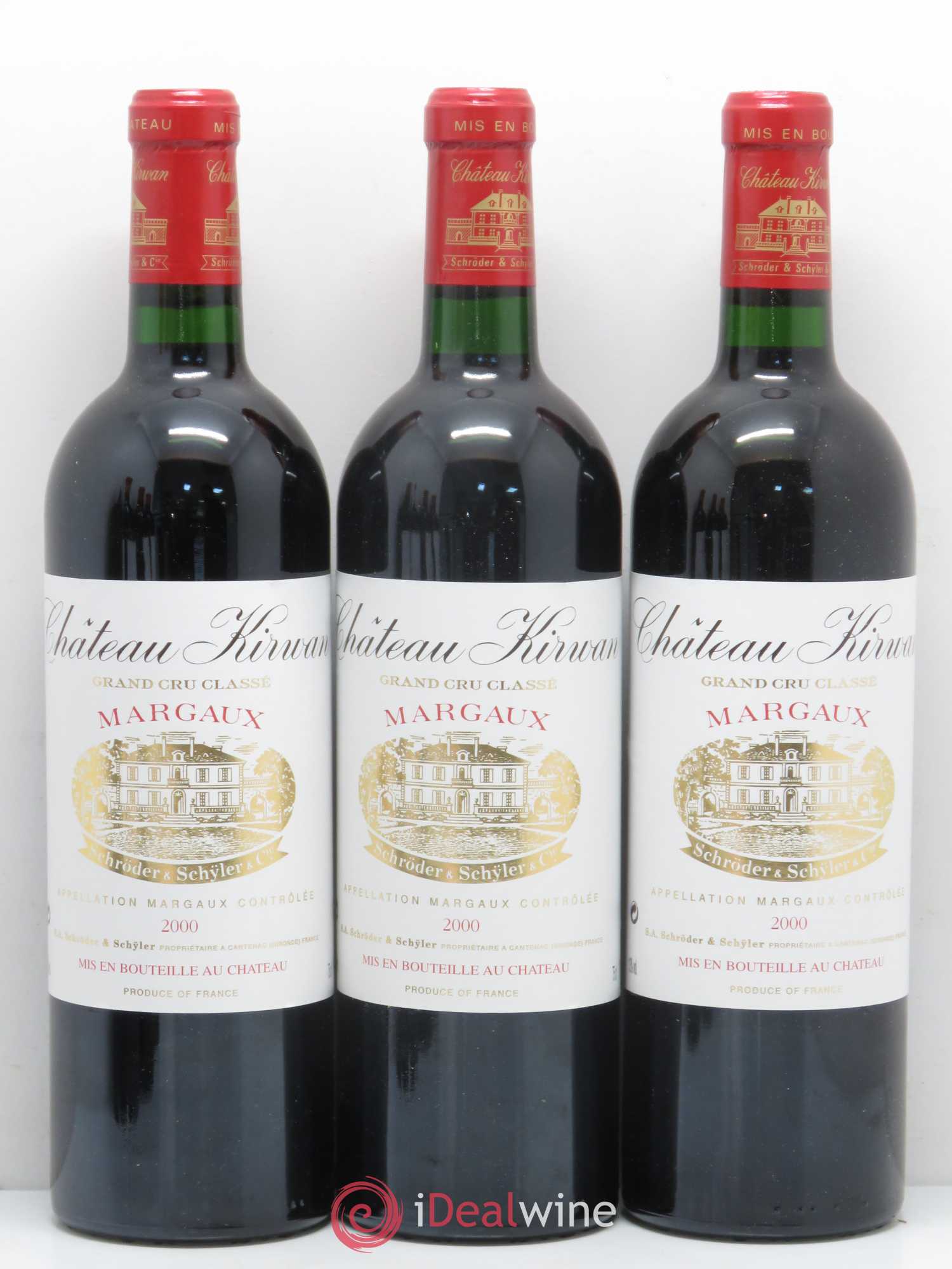 Château Kirwan 3ème Grand Cru Classé 2000 - Lot de 6 bouteilles - 1
