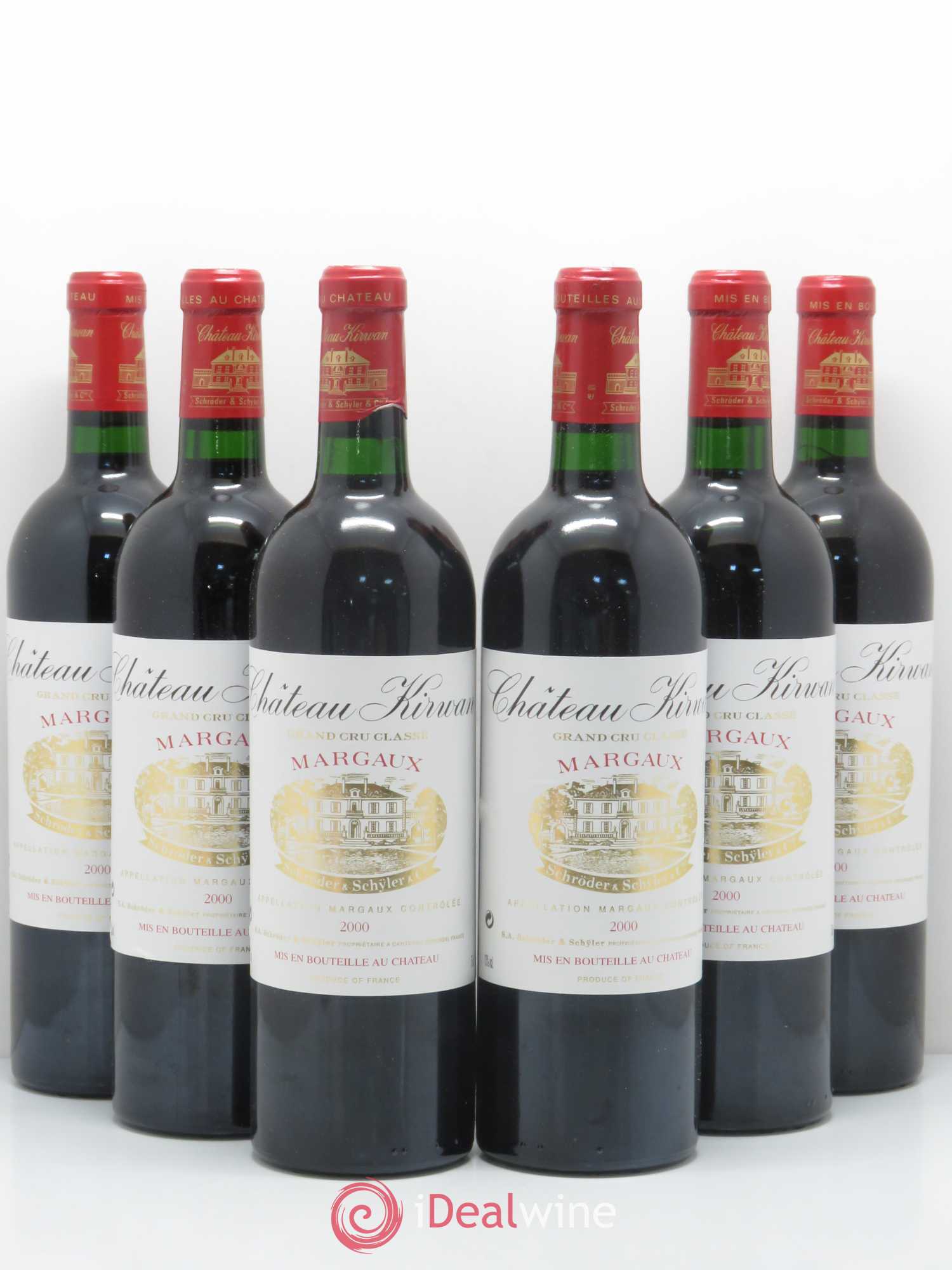 Château Kirwan 3ème Grand Cru Classé 2000 - Lot de 6 bouteilles - 0