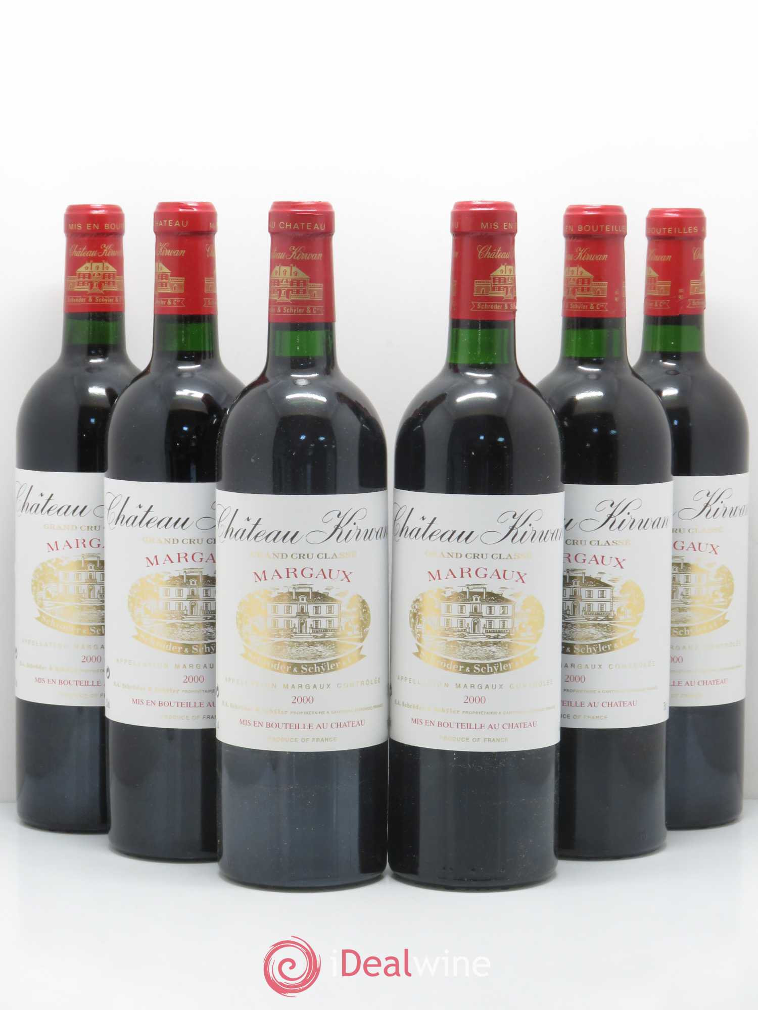 Château Kirwan 3ème Grand Cru Classé 2000 - Lot de 6 bouteilles - 0