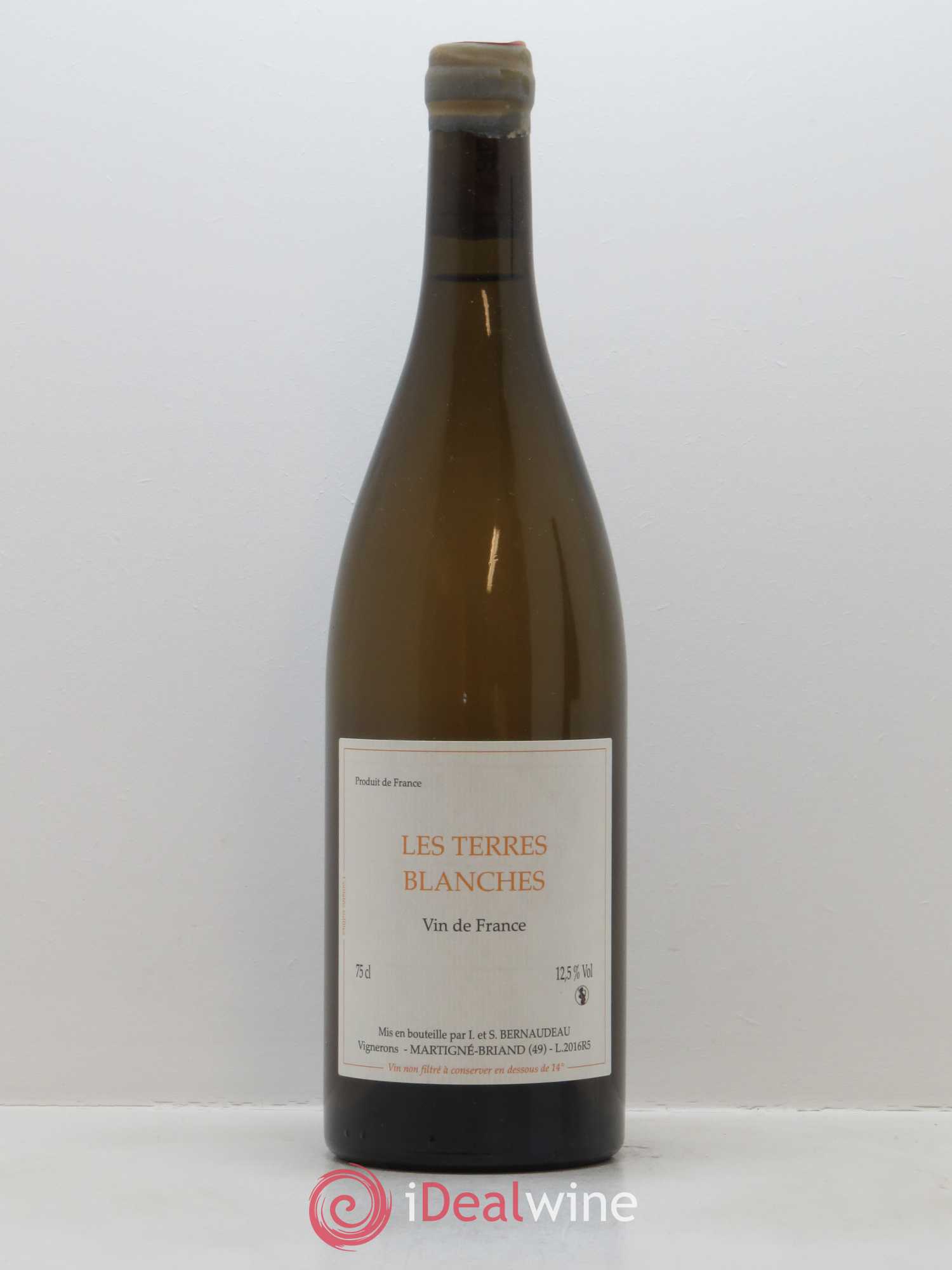 Vin de France Les Terres Blanches Stéphane Bernaudeau 2016 - Lot de 1 bouteille - 0